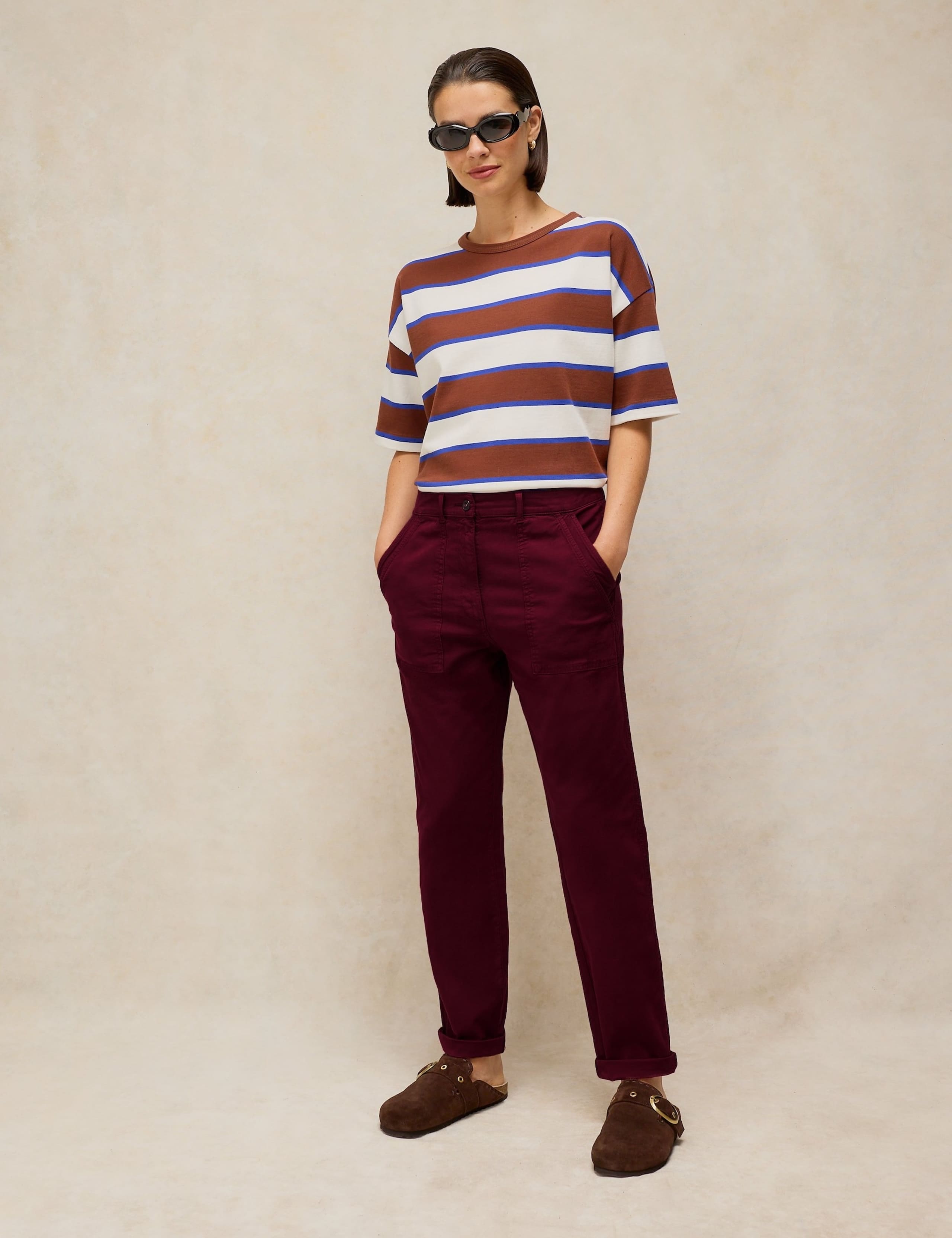 Cotton Rich Straight Leg Chinos with Linen 3 of 6