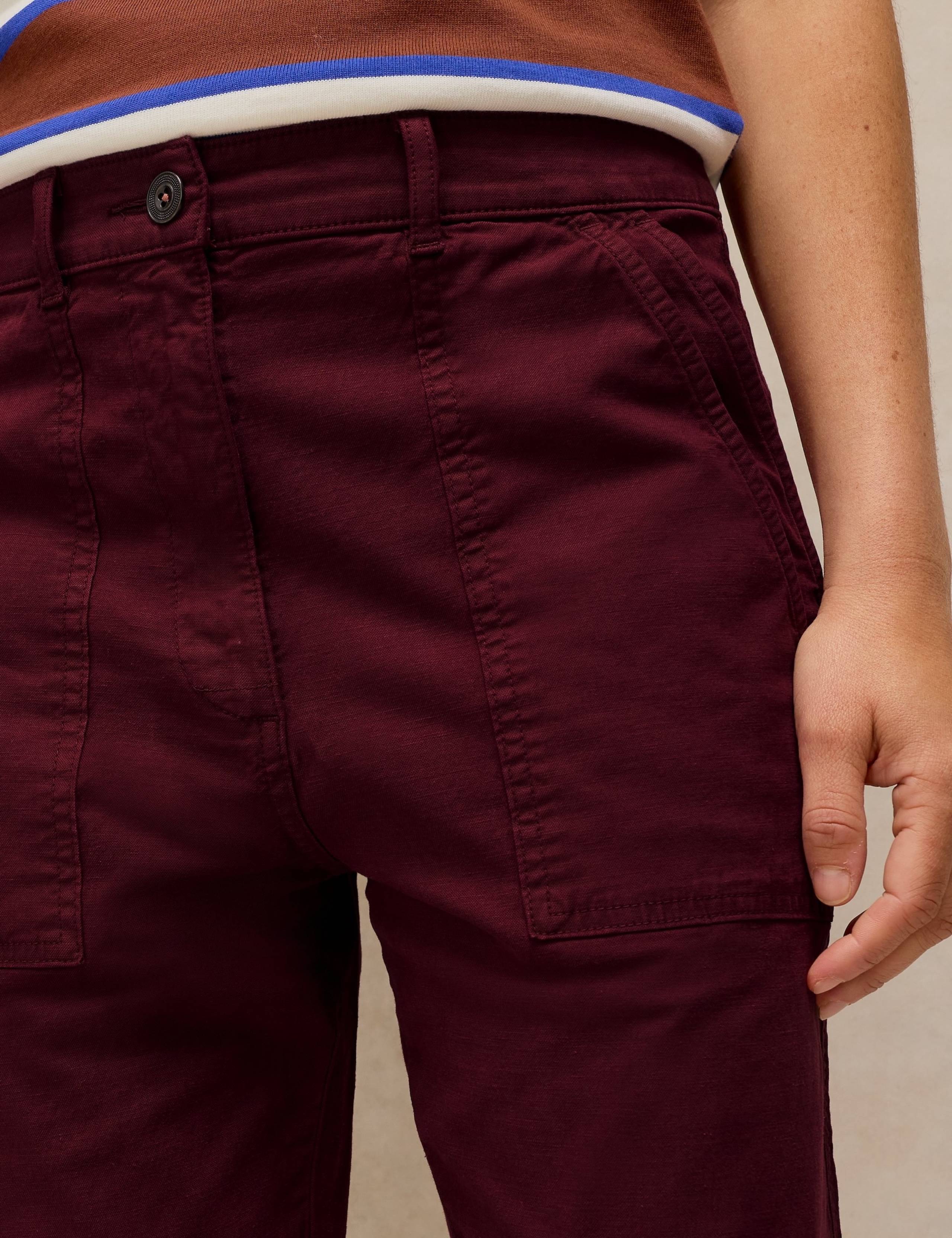 Cotton Rich Straight Leg Chinos with Linen 5 of 6