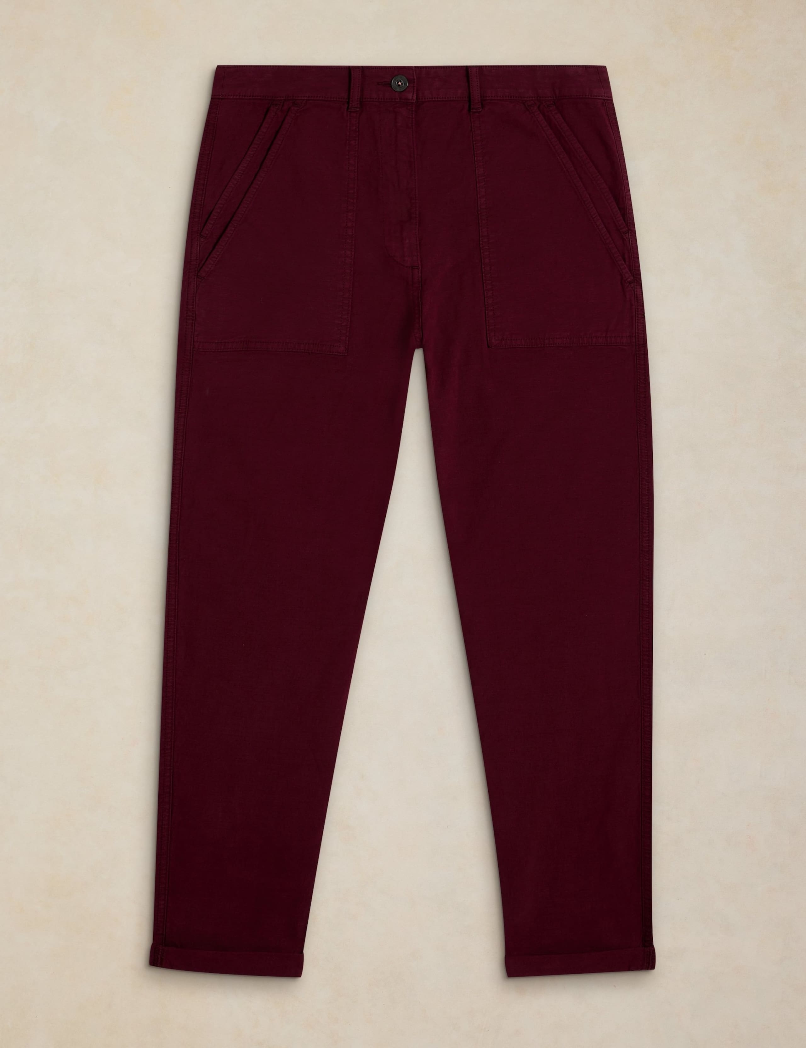 Cotton Rich Straight Leg Chinos with Linen 2 of 6