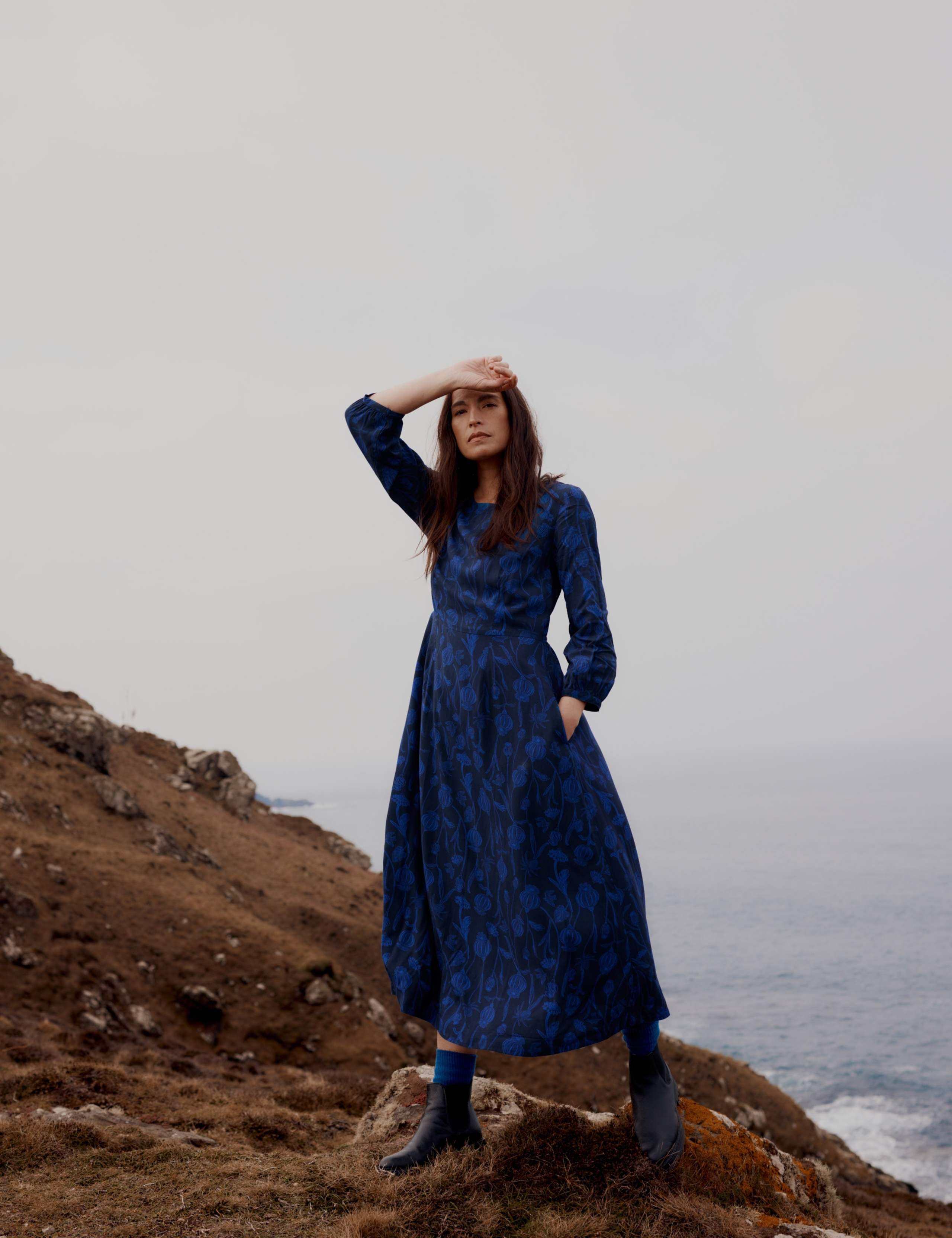 Floral Round Neck Midi Waisted Dress 1 of 6