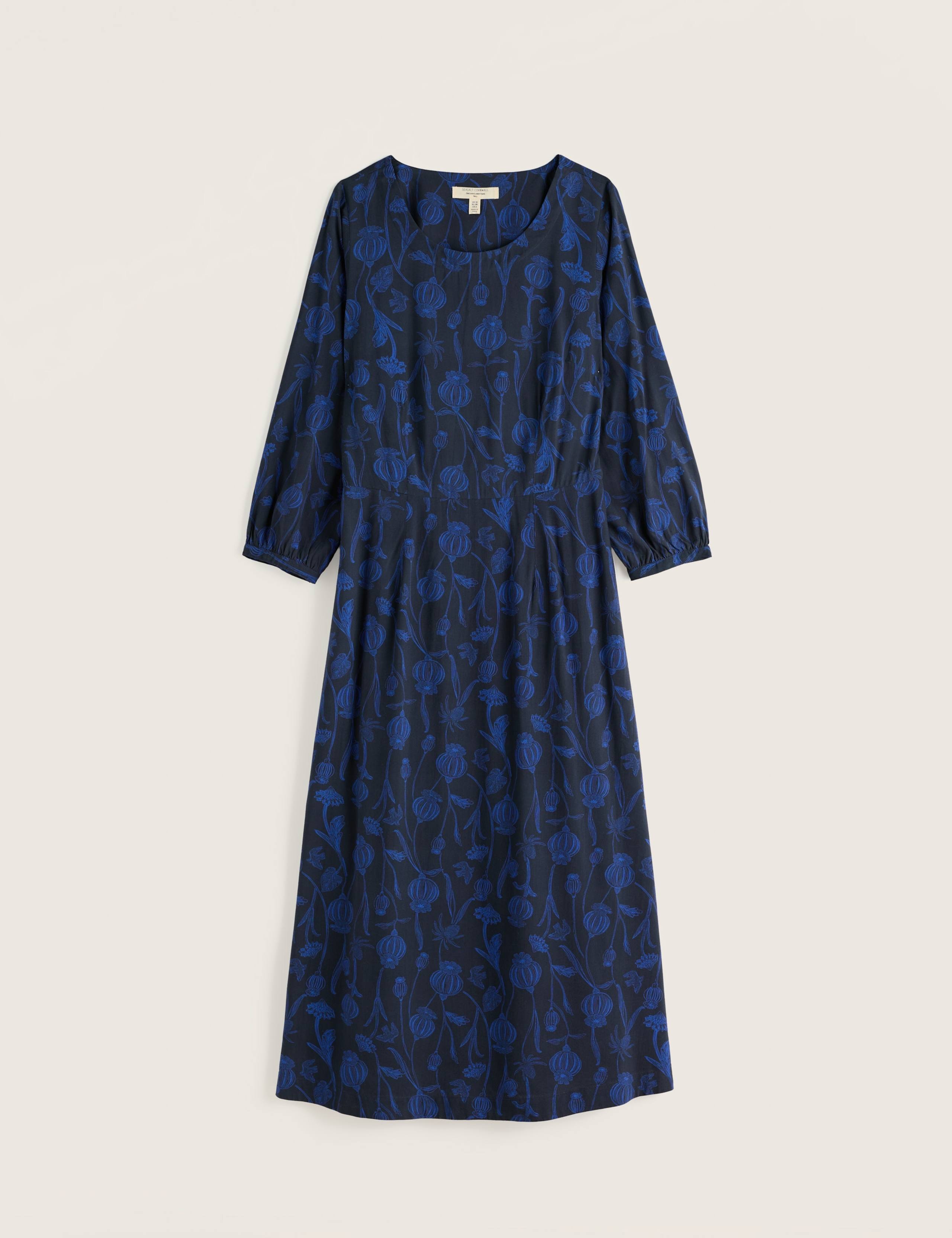 Floral Round Neck Midi Waisted Dress 2 of 6