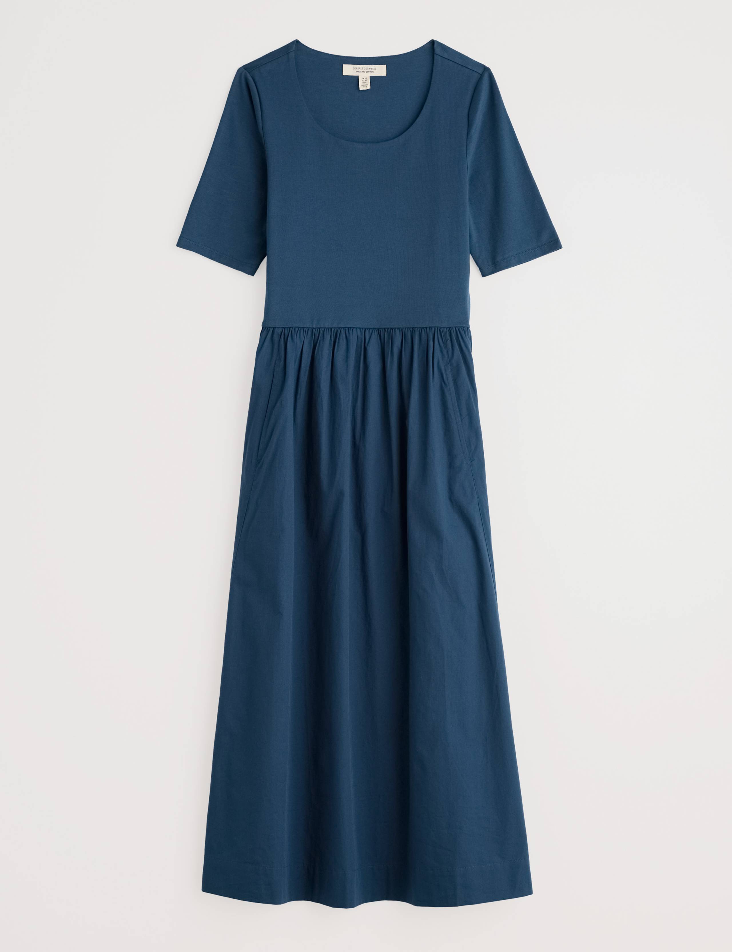 Cotton Rich Scoop Neck Midaxi Waisted Dress 2 of 4