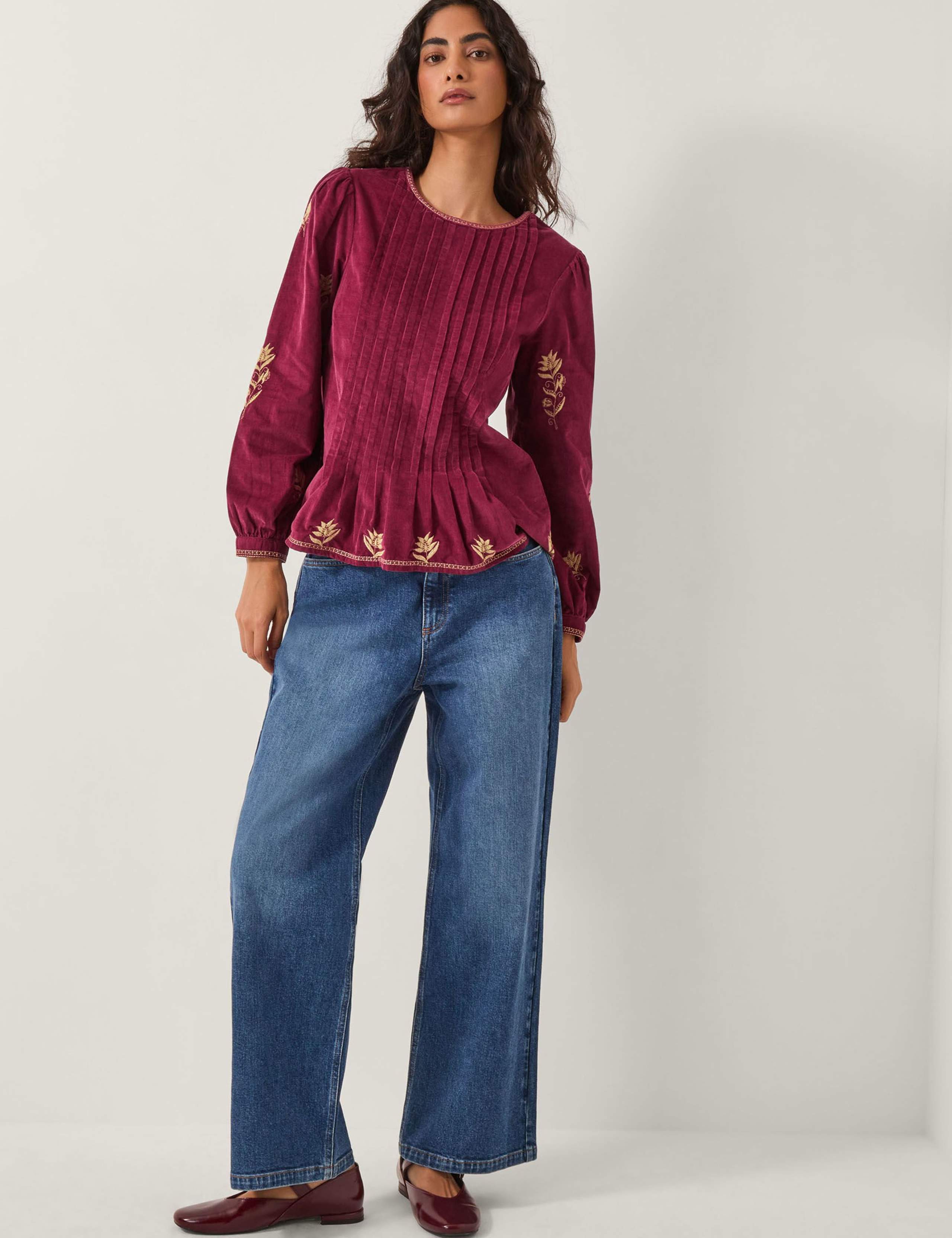 Pure Cotton Floral Embroidered Top 3 of 5