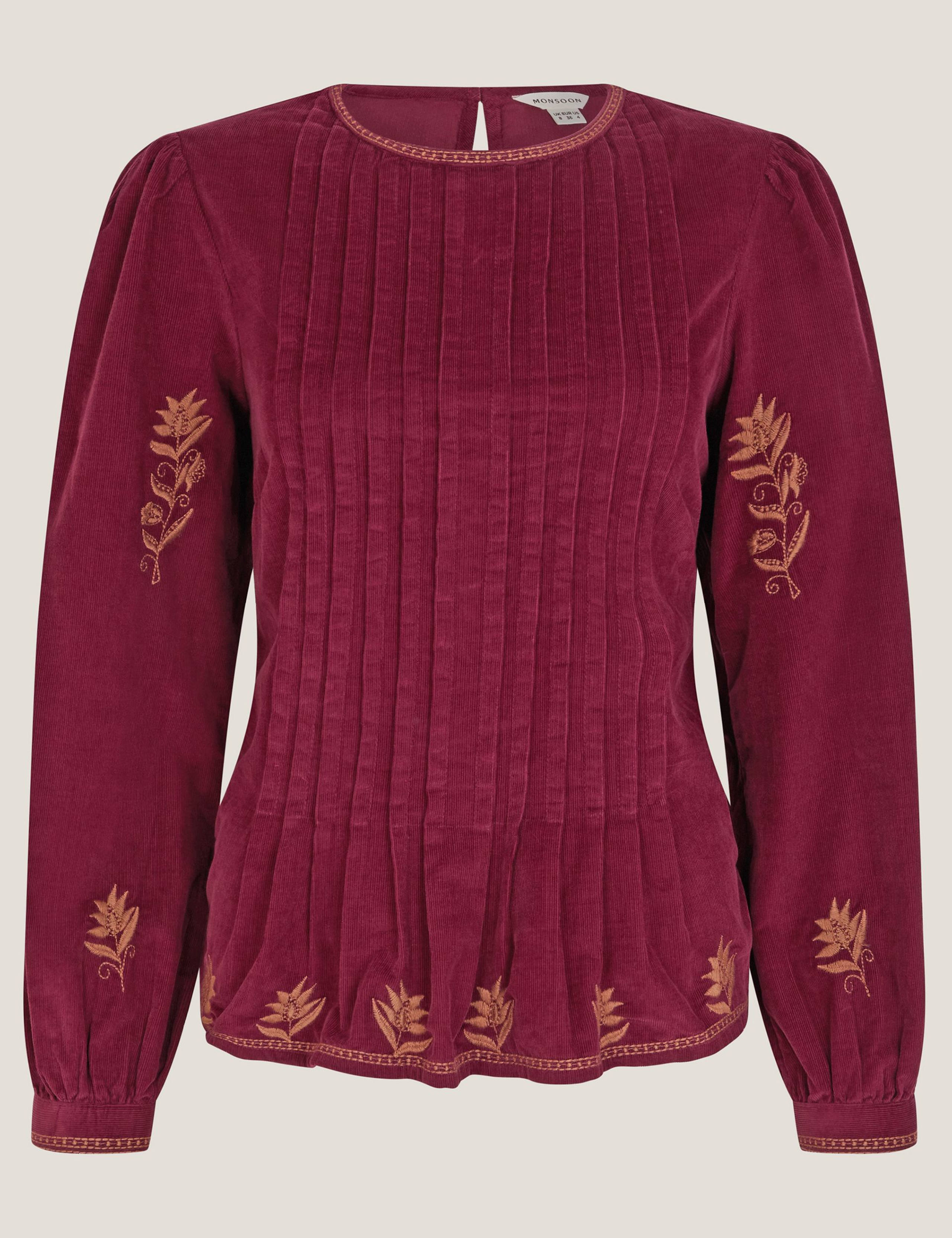 Pure Cotton Floral Embroidered Top 2 of 5