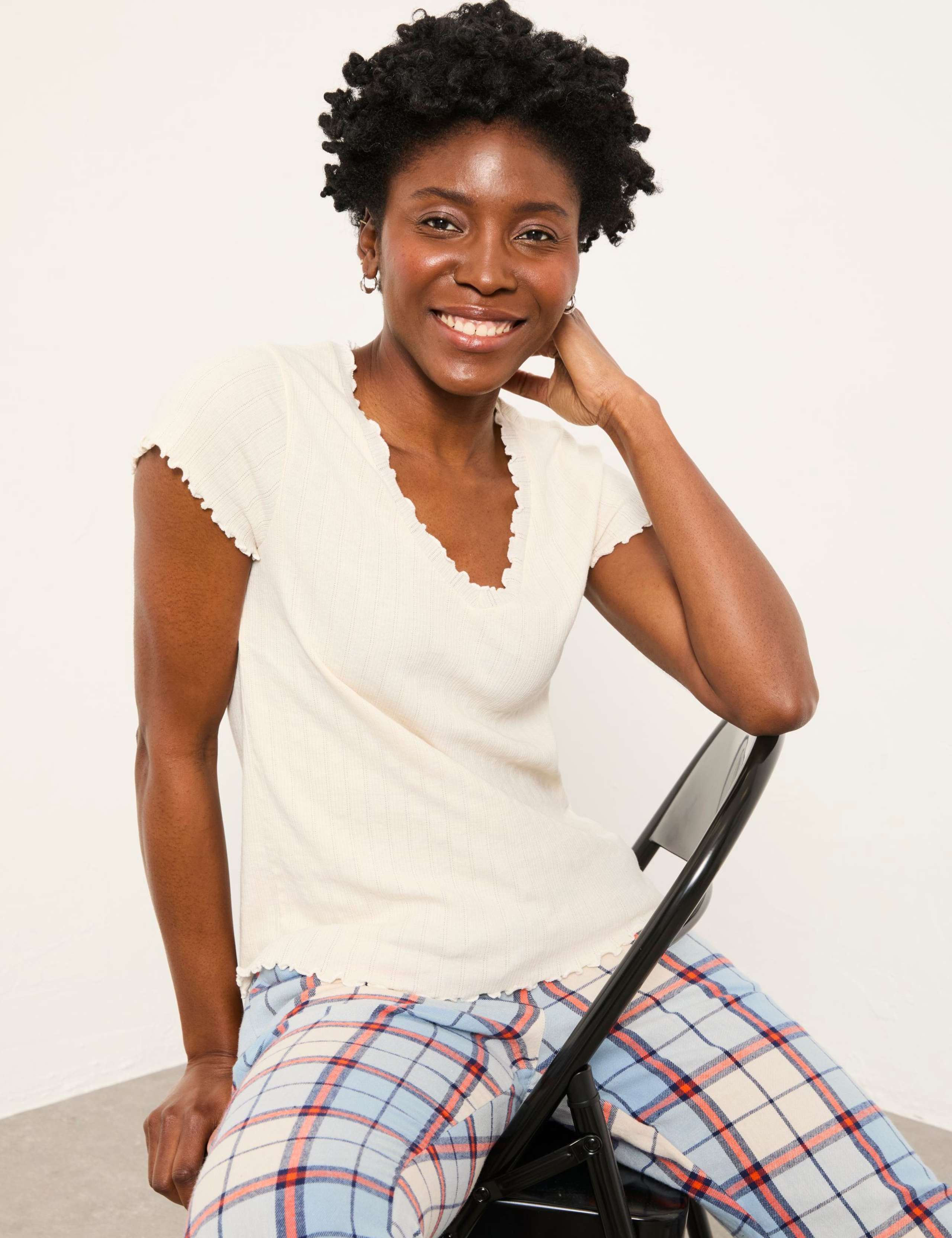 Cotton Rich Pointelle Pyjama Top 3 of 5