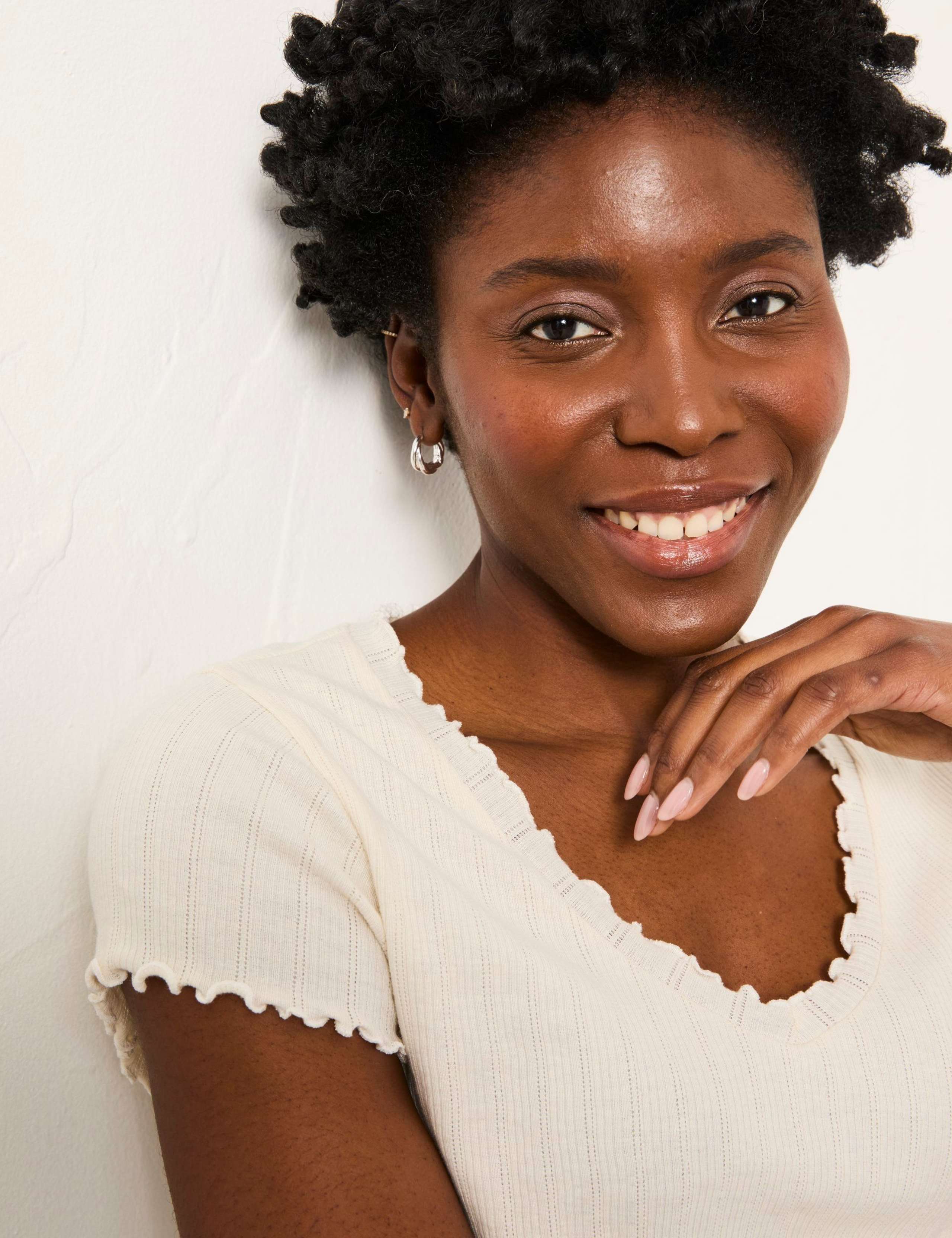 Cotton Rich Pointelle Pyjama Top 5 of 5