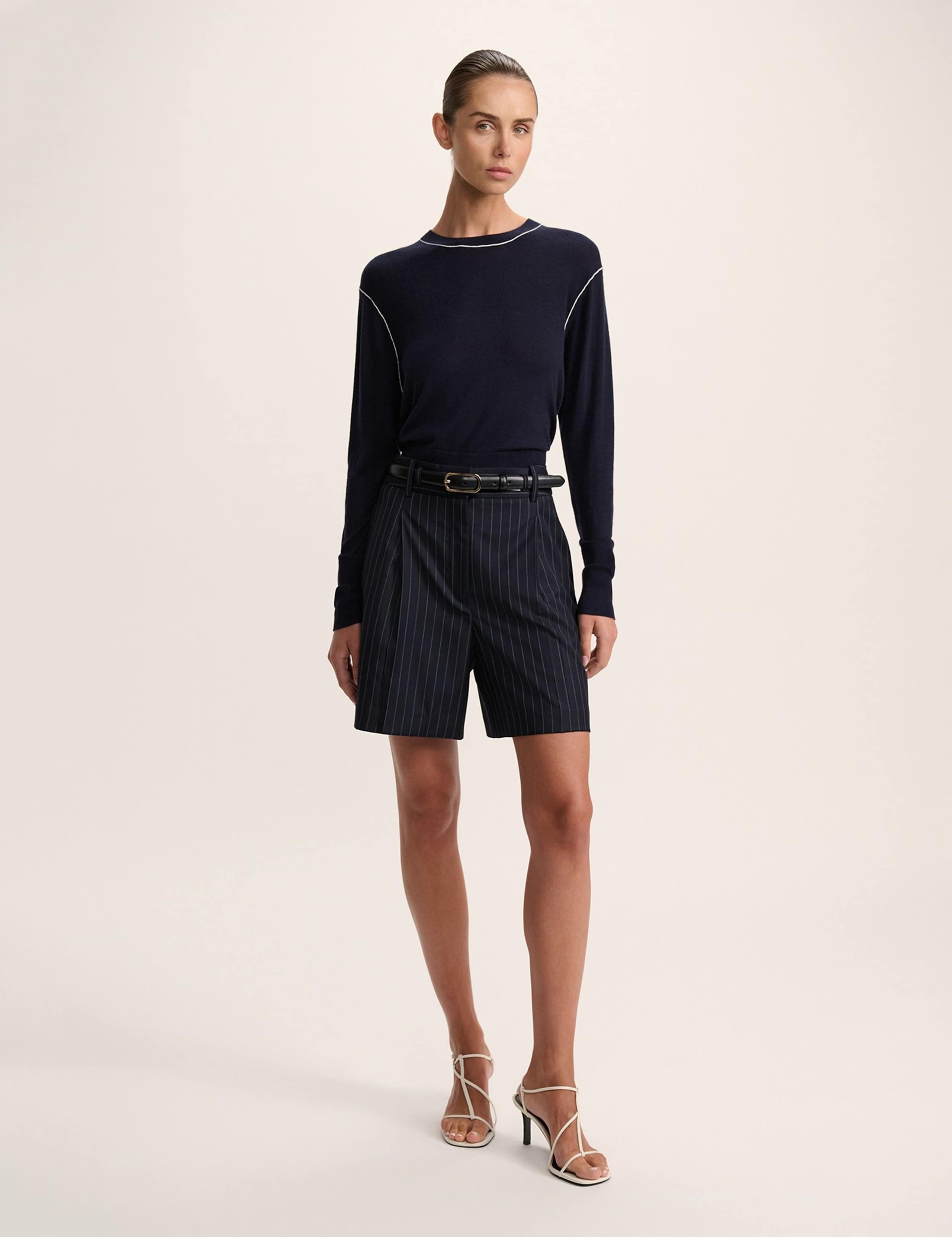 Contrast Knitted Top with Cashmere 2 of 5