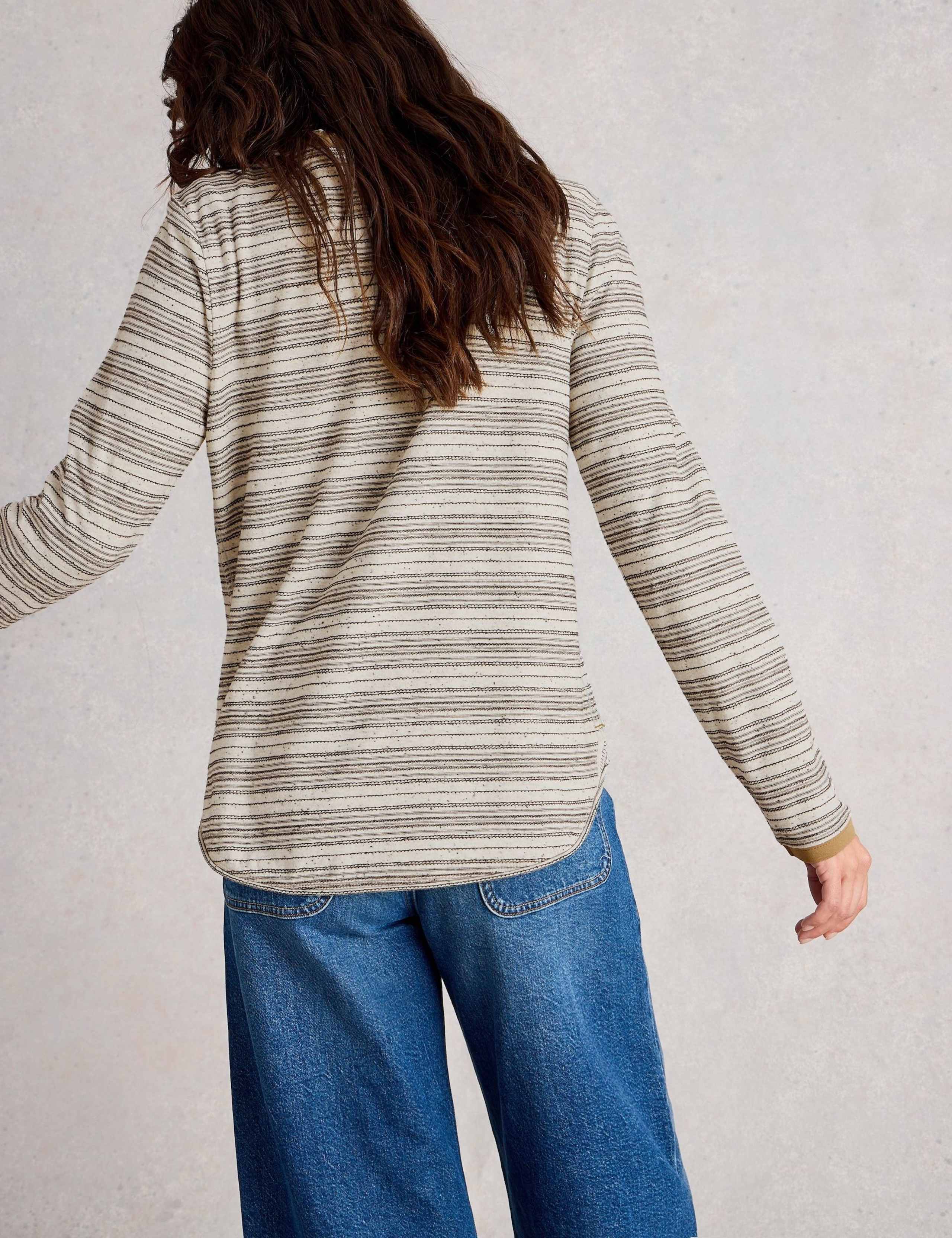 Cotton Rich Striped Crew Neck Top 6 of 6