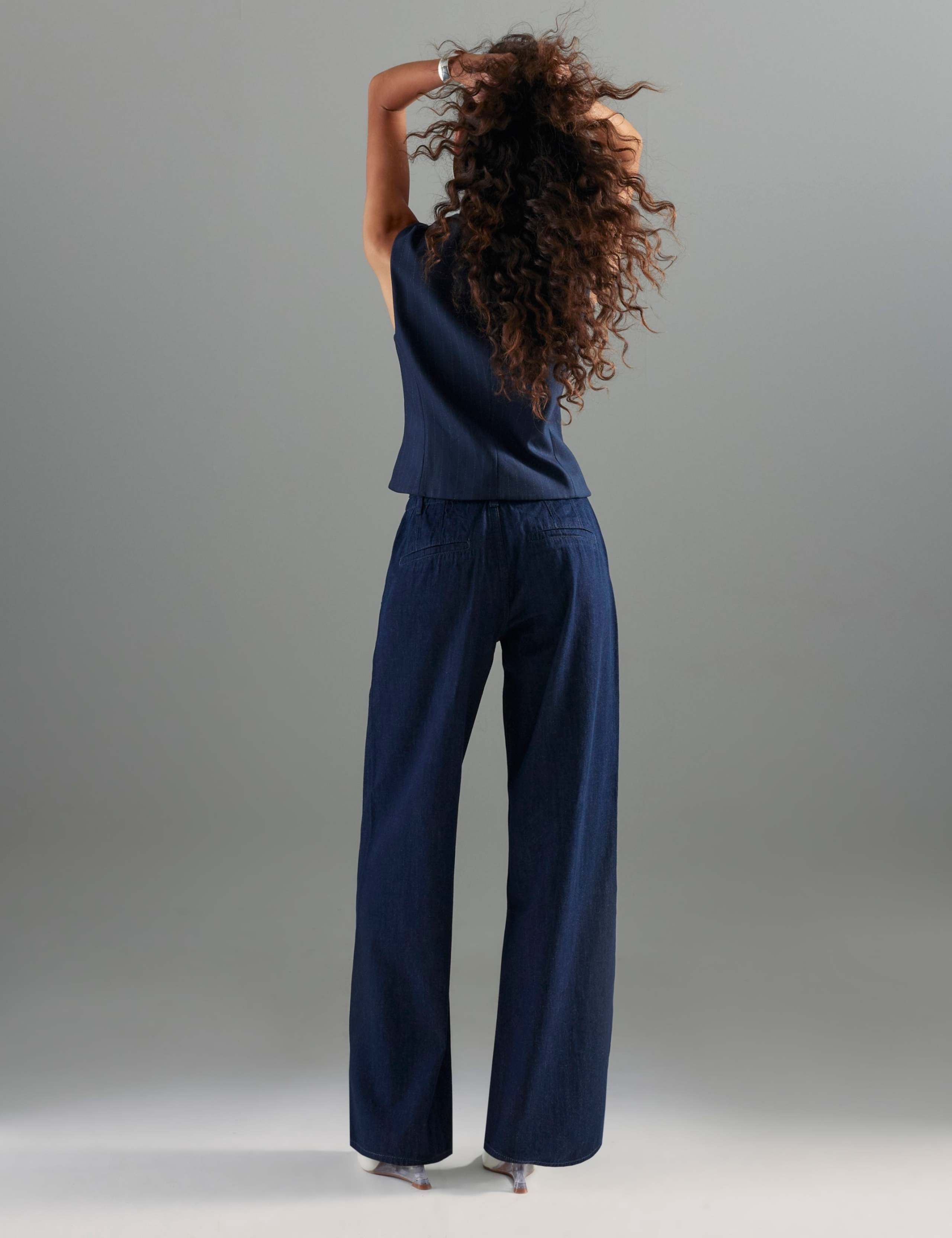 High Wasited Belted Wide Leg Jeans 4 of 4