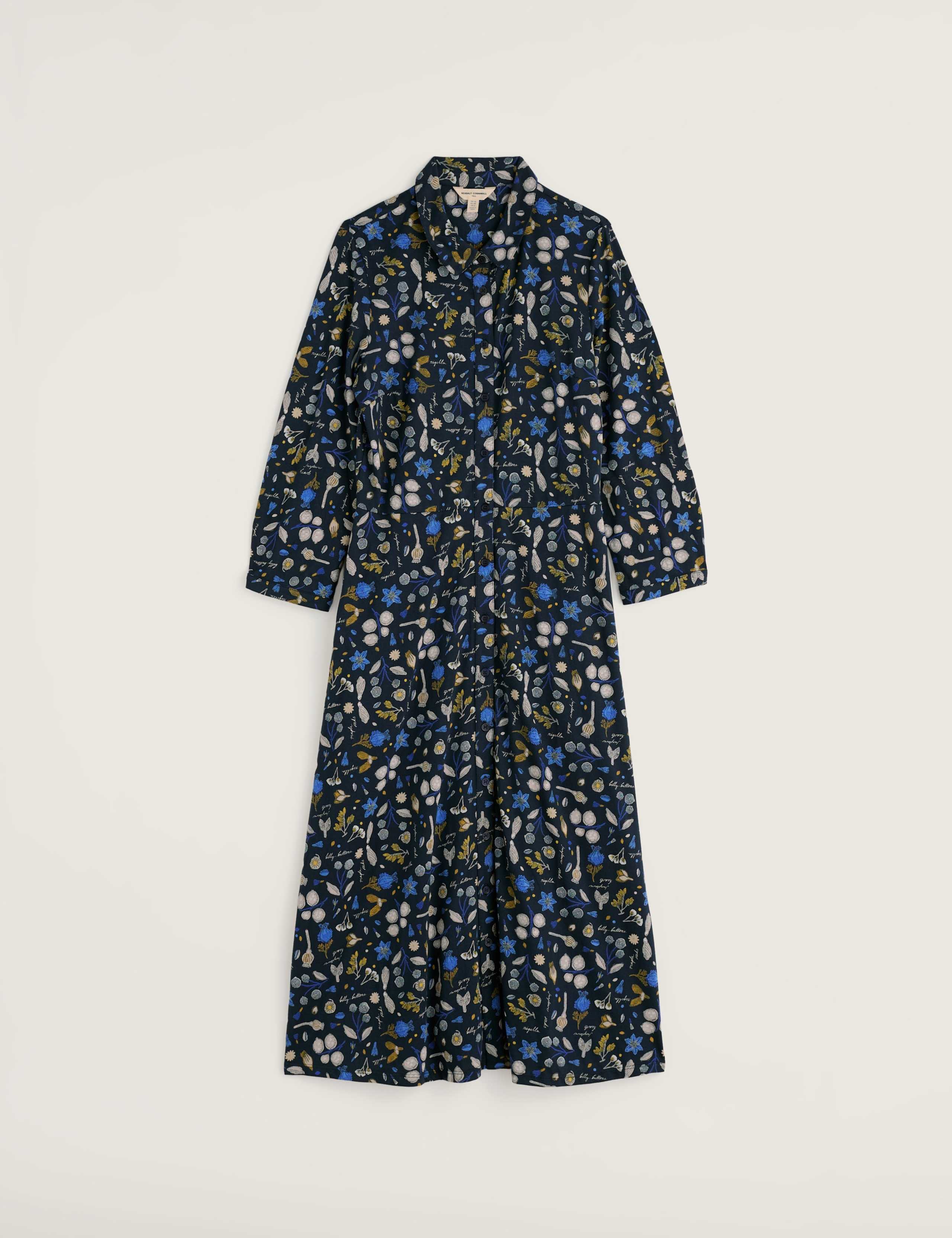 Cotton Rich Printed Midi Waisted Dress 2 of 5
