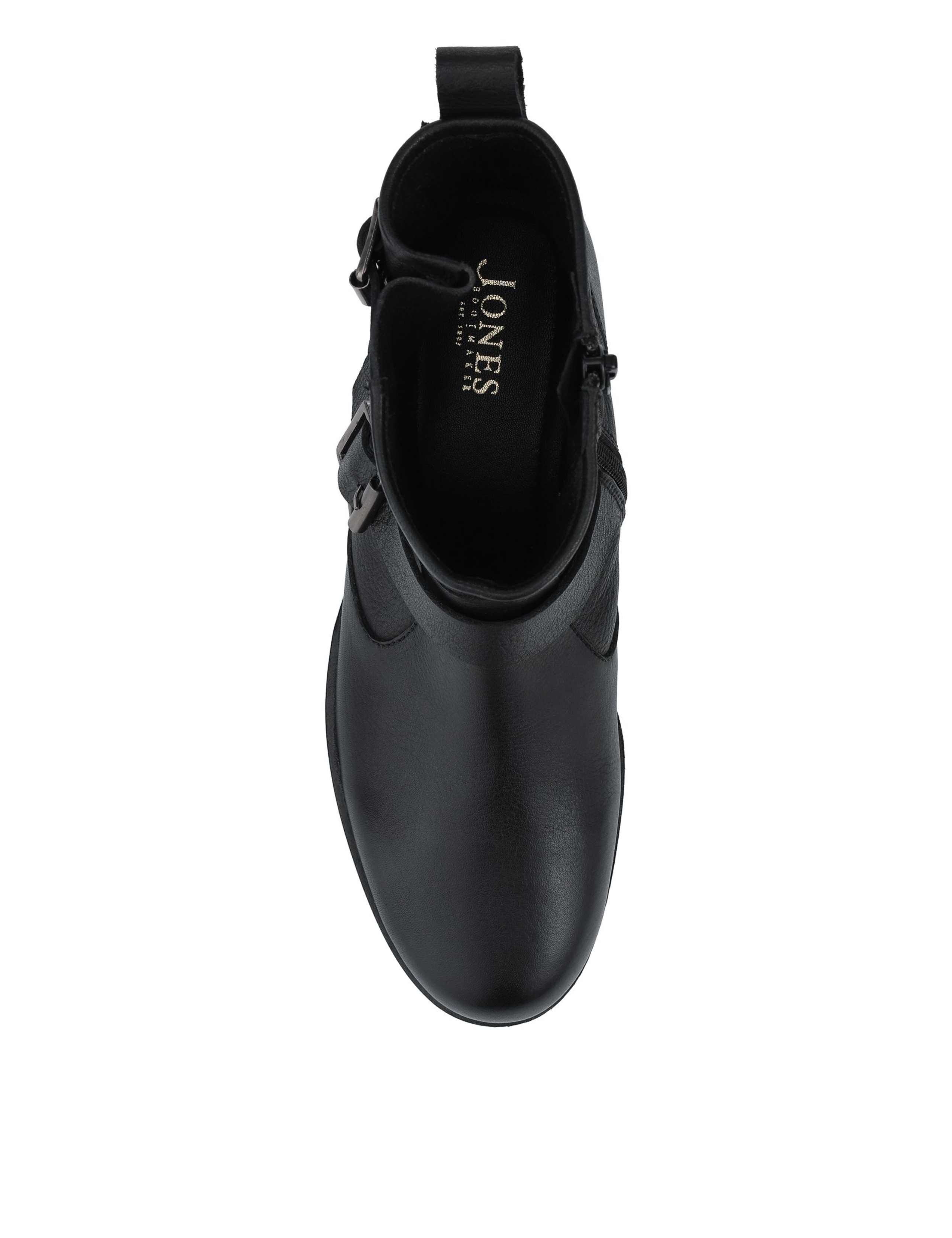 Leather Buckle Block Heel Ankle Boots 3 of 5