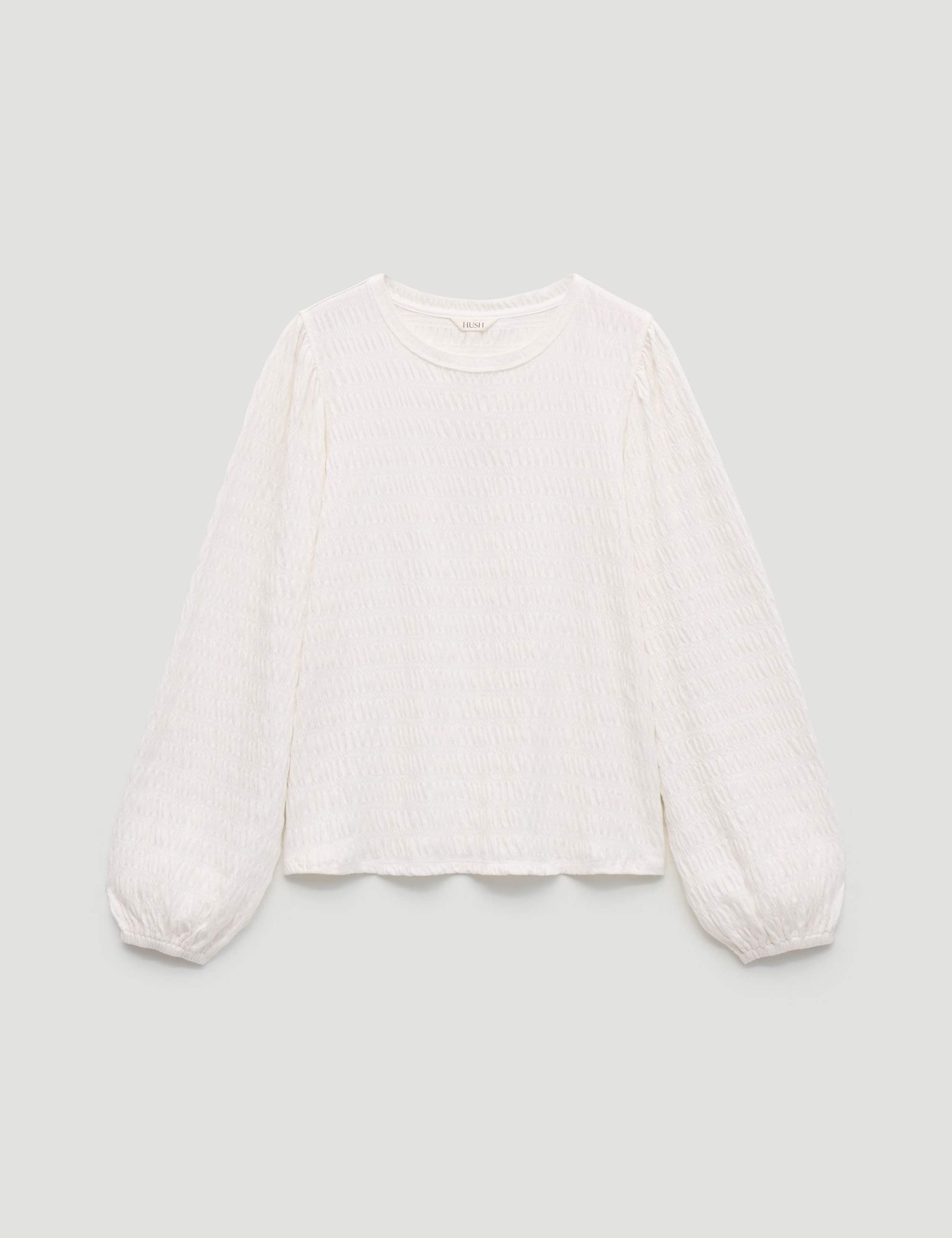 Cotton Rich Textured Crew Neck Top 2 of 5