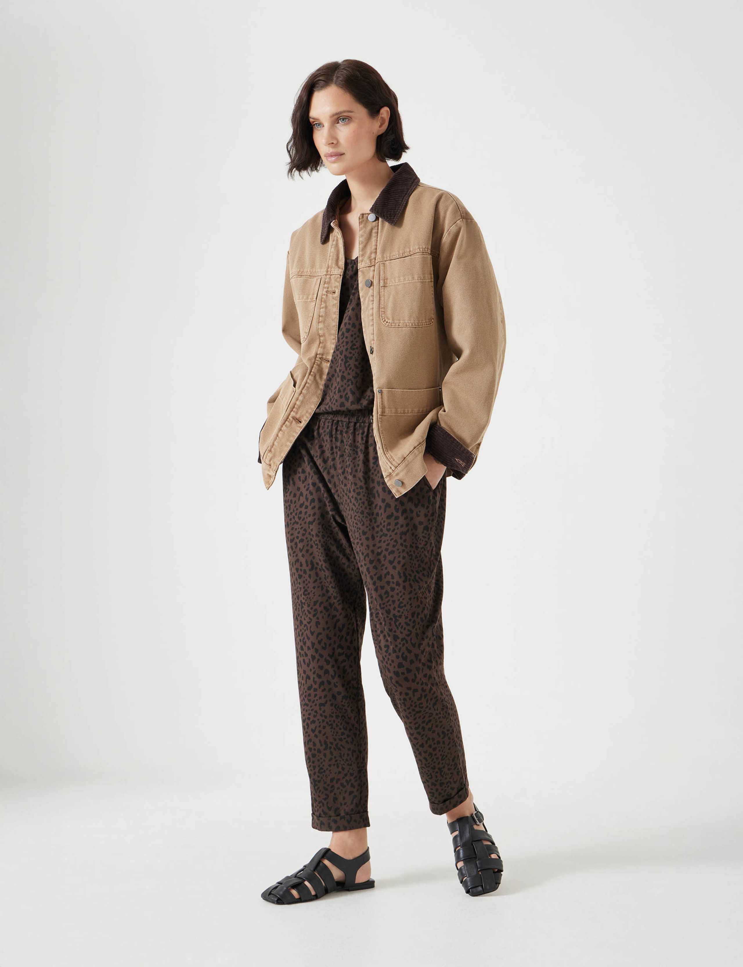Jersey Animal Print Cropped Jumpsuit 5 of 5