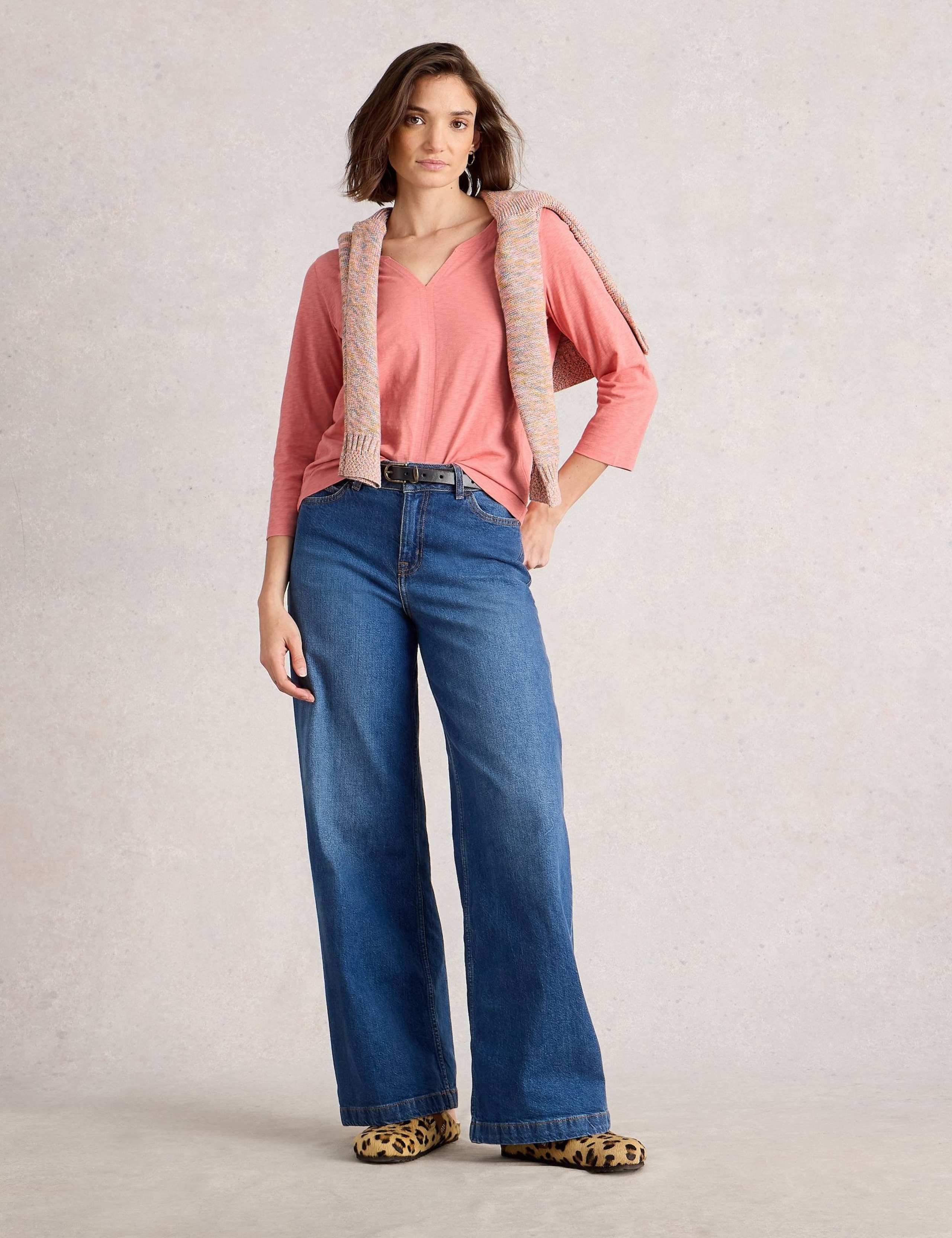 Pure Cotton Printed Notch Neck Top 1 of 6