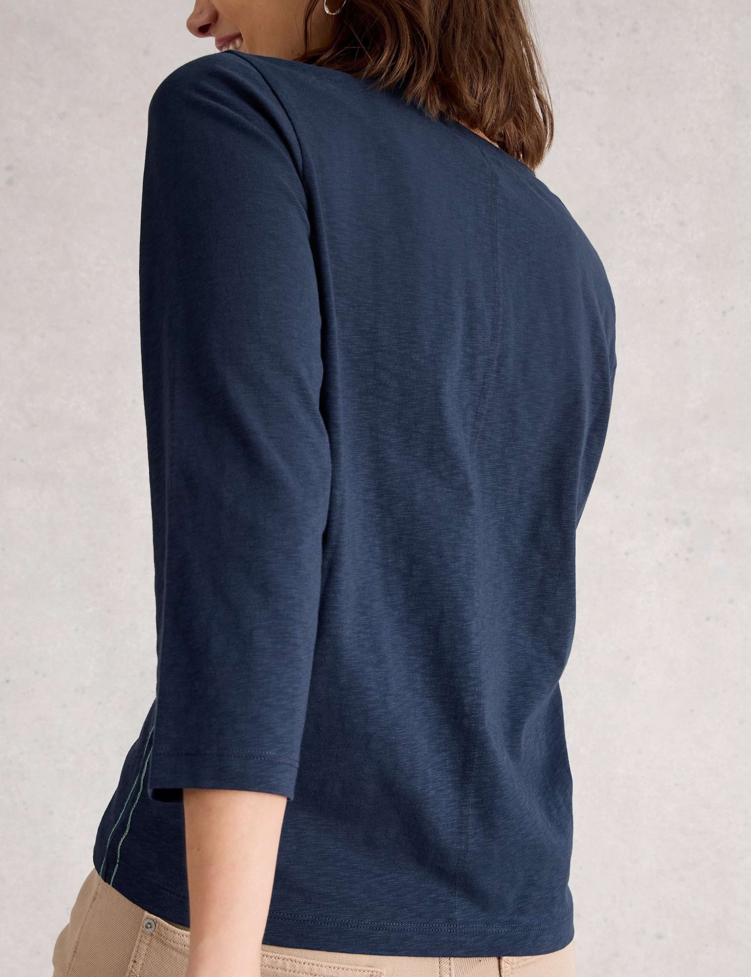 Pure Cotton Printed Notch Neck Top 5 of 6