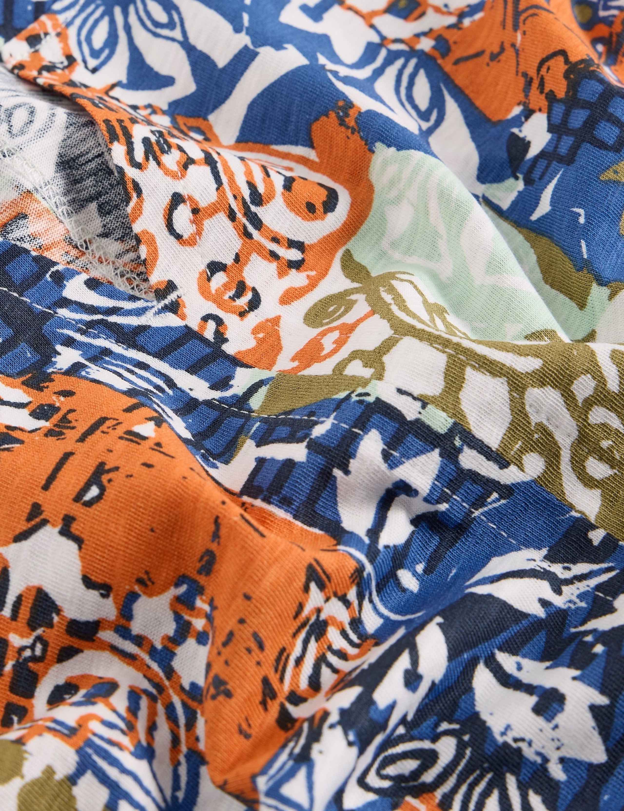 Pure Cotton Printed Notch Neck Top 3 of 6