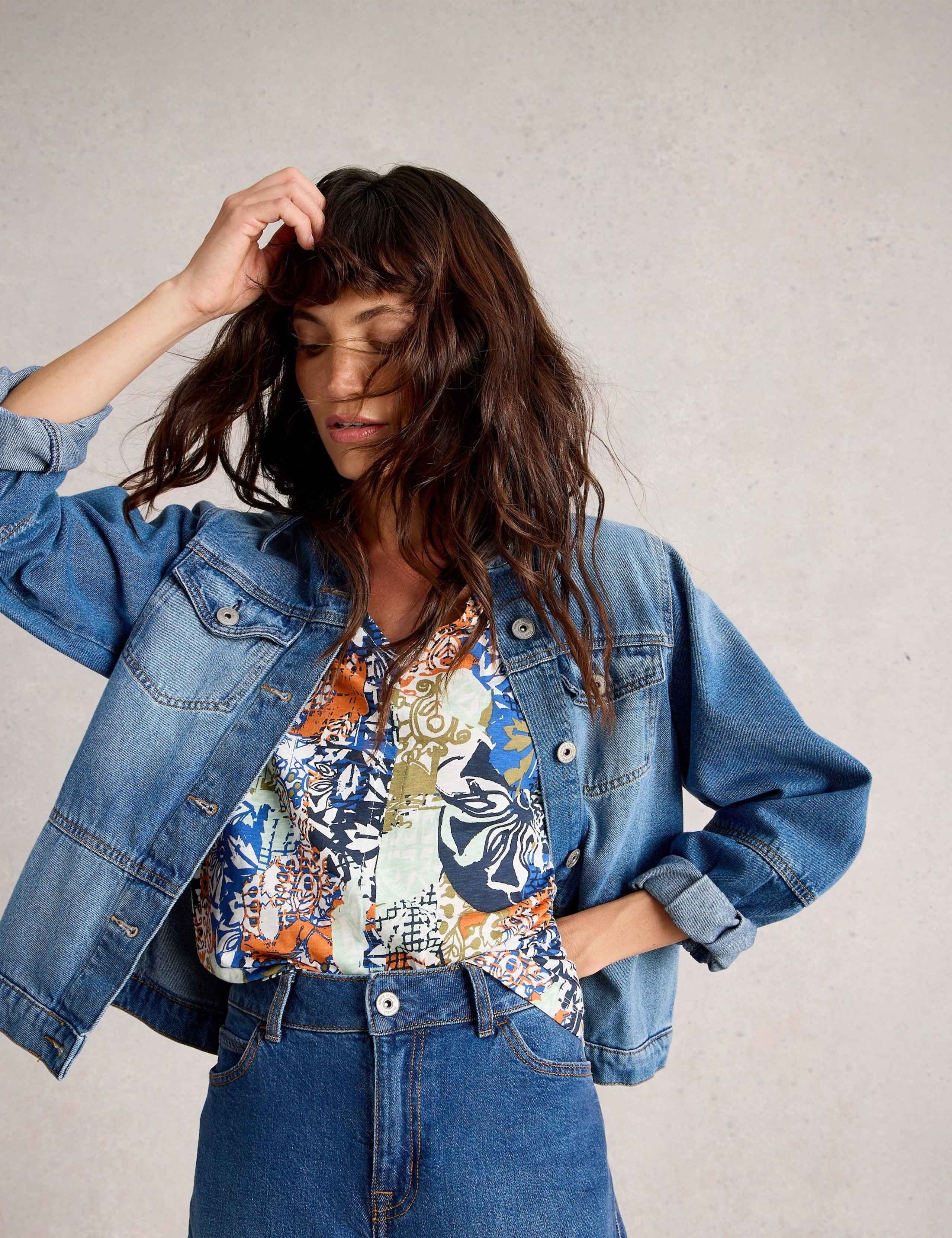 Pure Cotton Printed Notch Neck Top 4 of 6