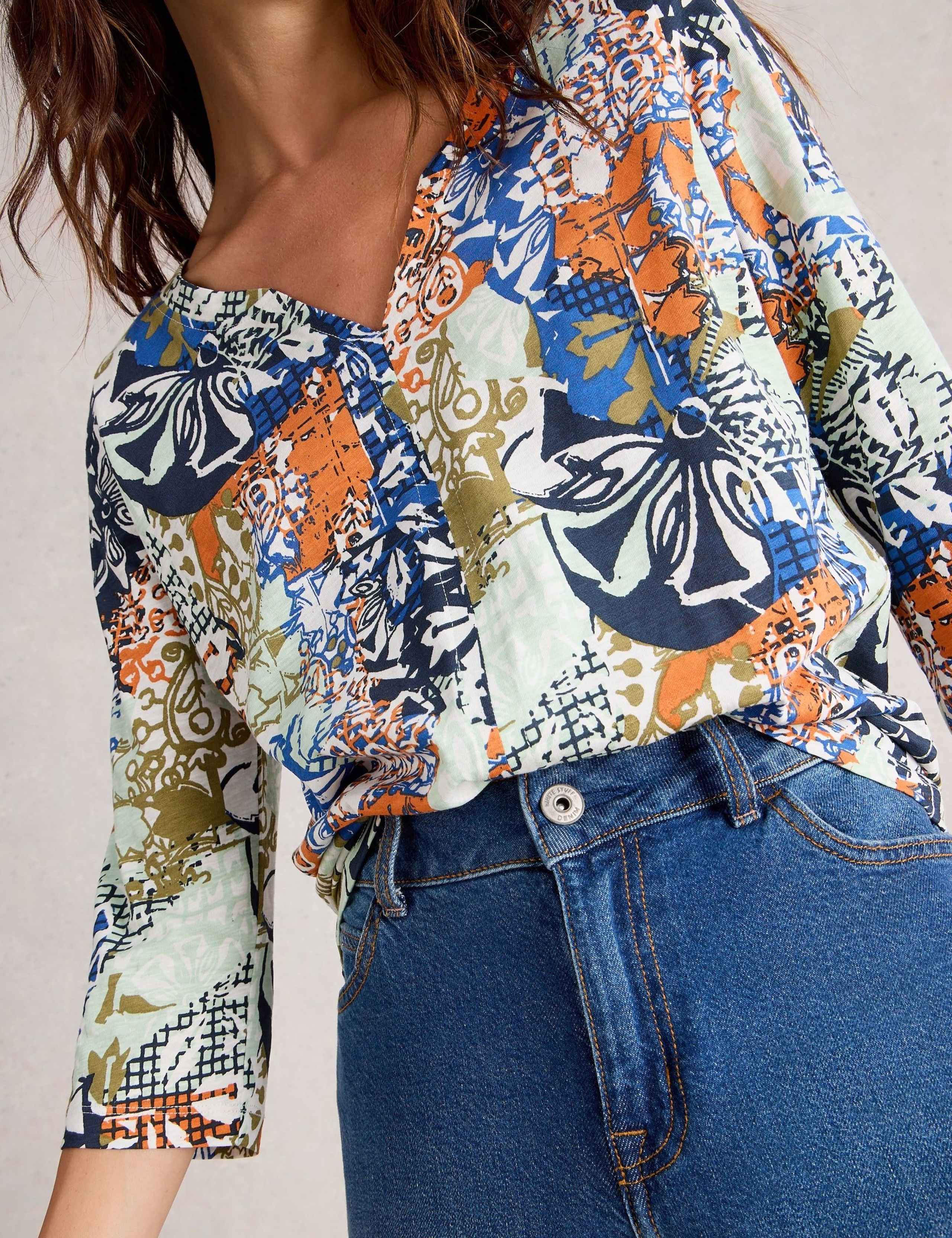 Pure Cotton Printed Notch Neck Top 5 of 6