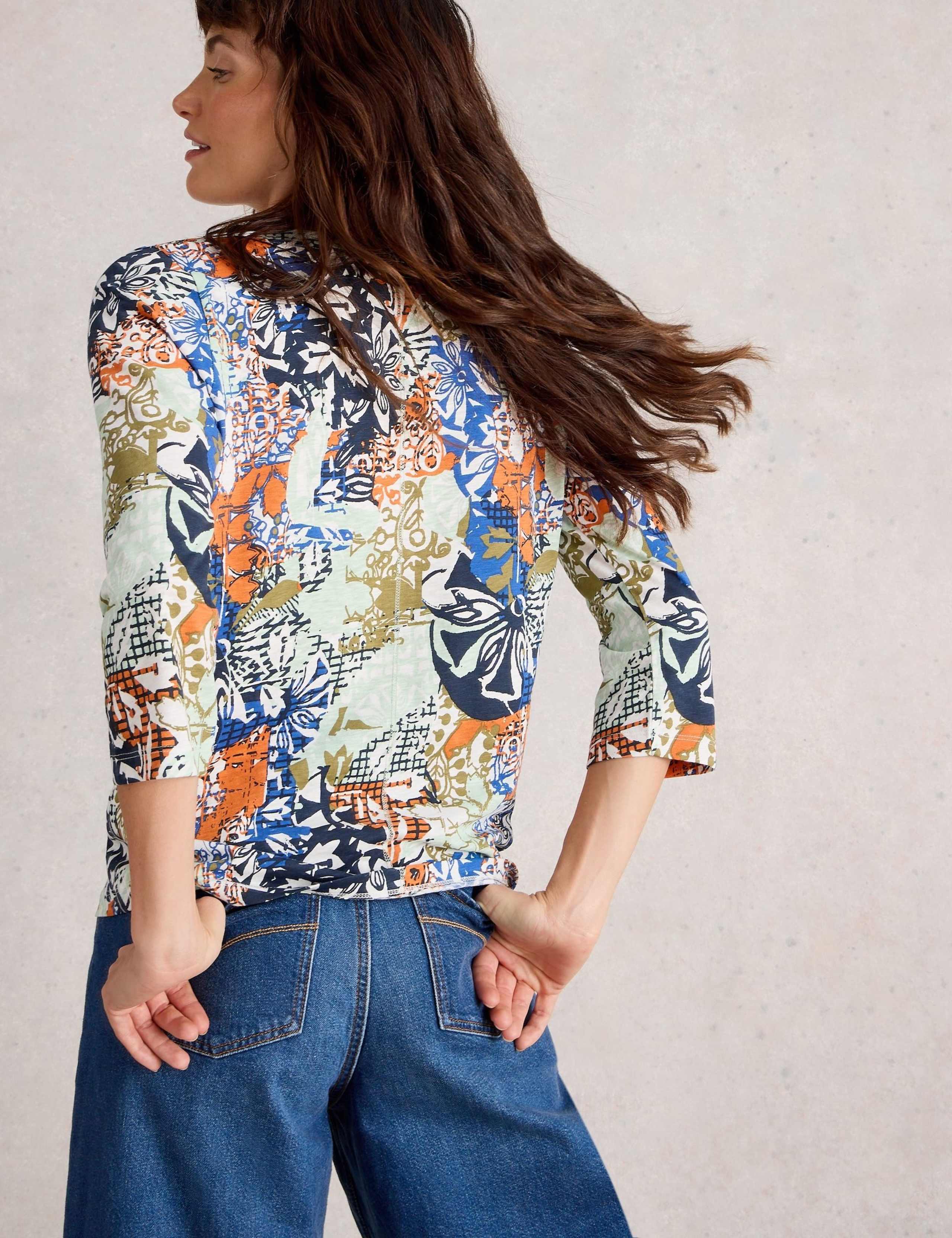 Pure Cotton Printed Notch Neck Top 6 of 6
