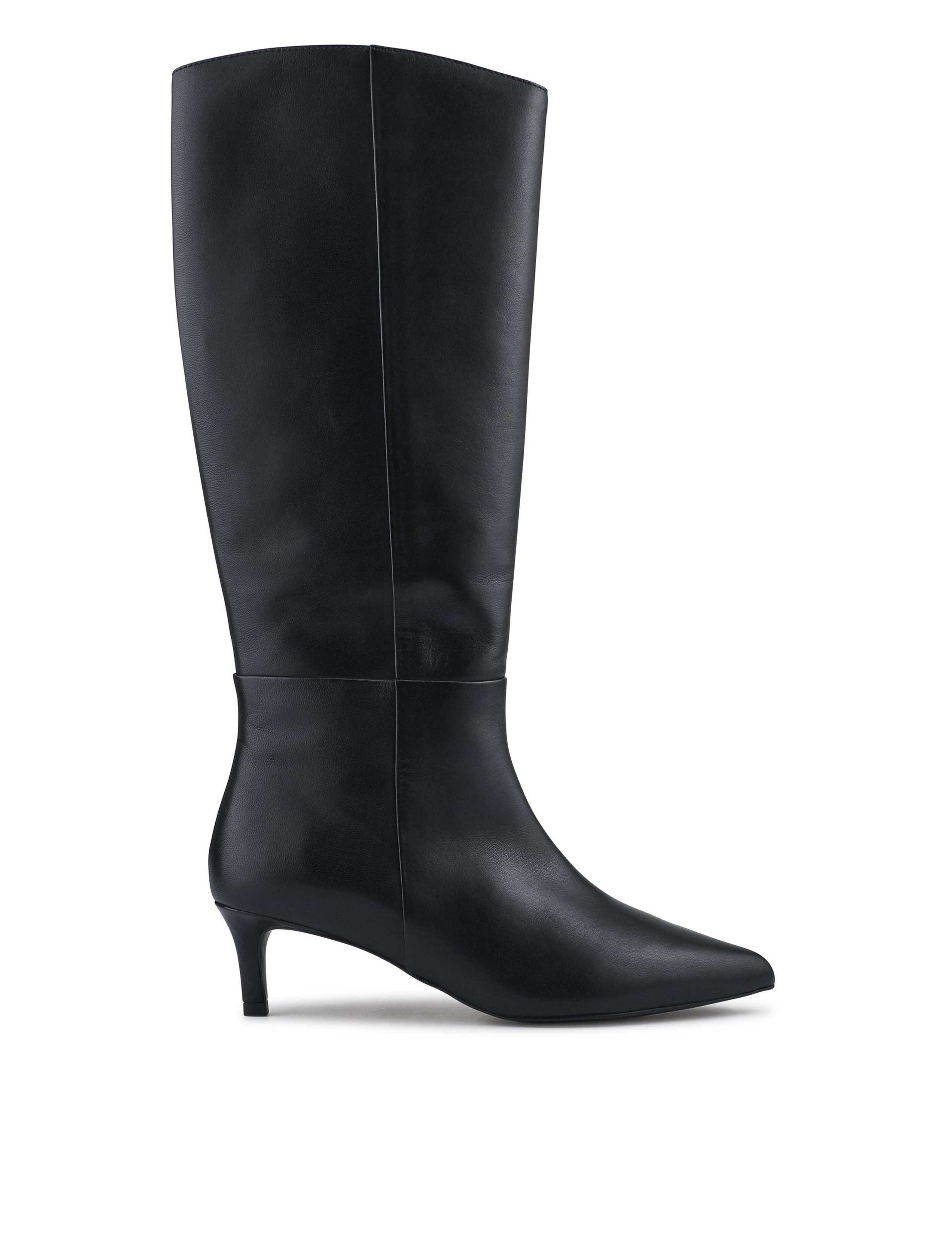 Leather Stiletto Heel Knee High Boots 1 of 6