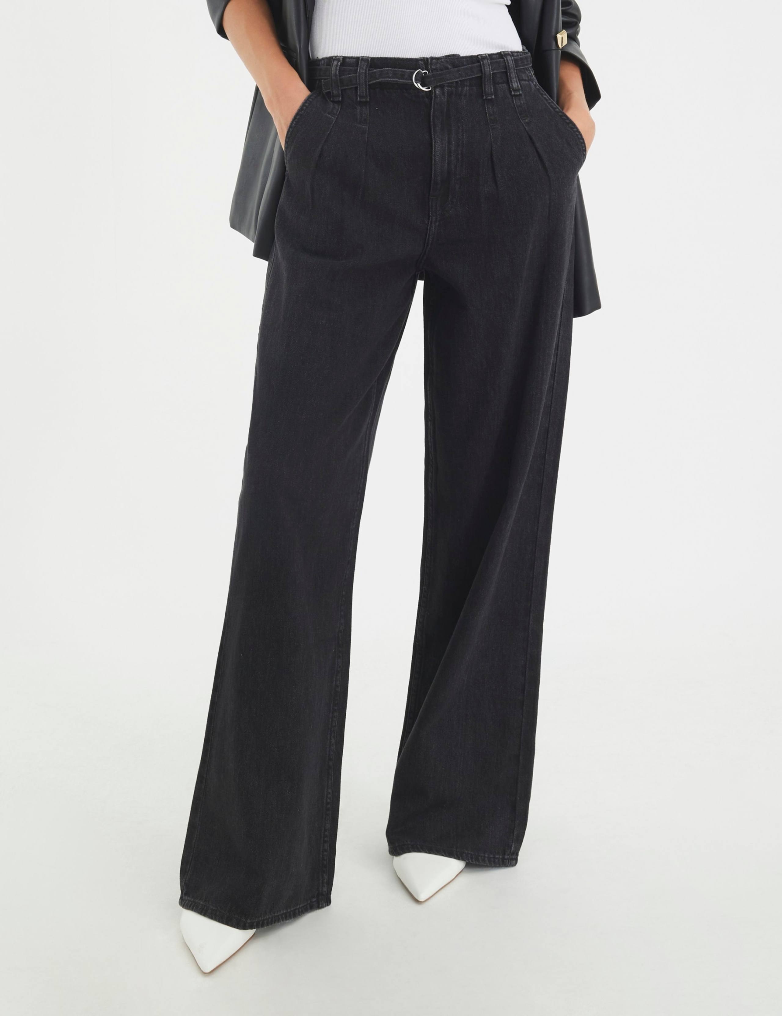 Mid Rise Wide Leg Jeans 2 of 4