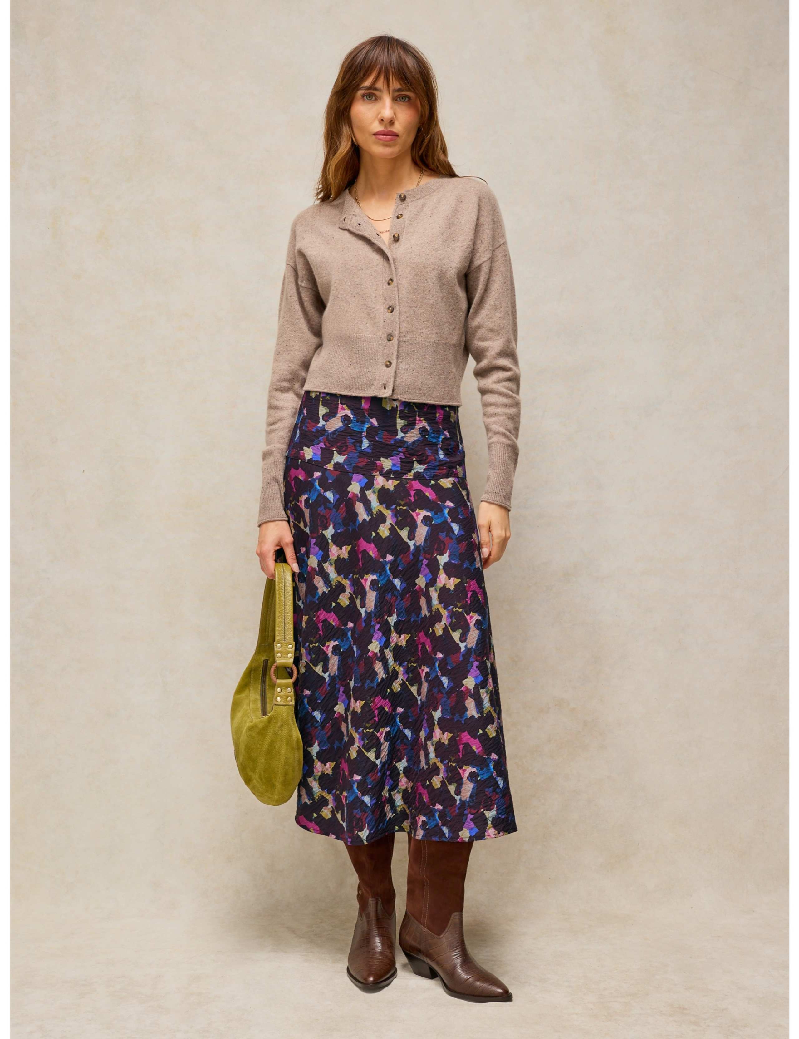 Gianna Bias Cut Midi Slip Skirt 1 of 6