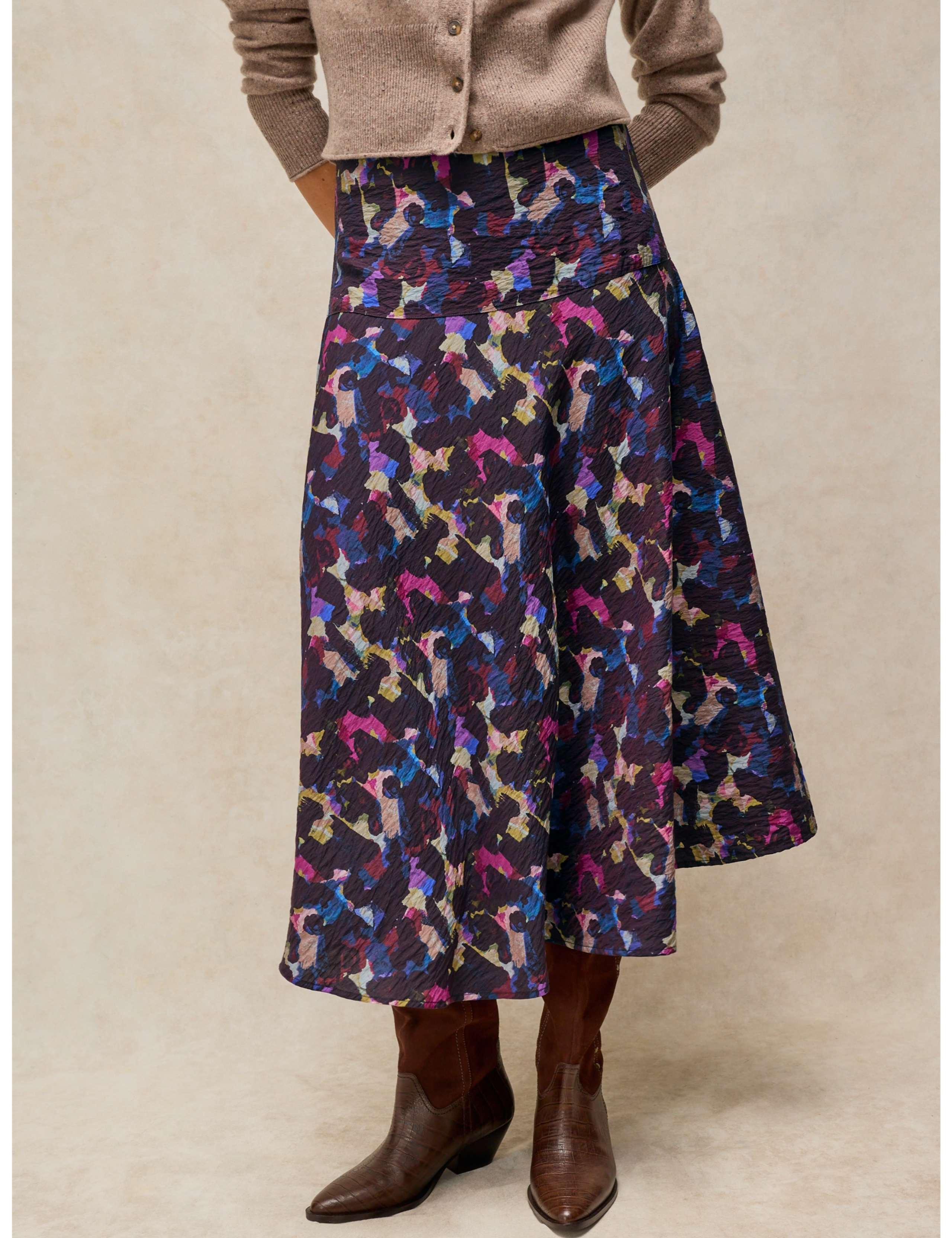 Gianna Bias Cut Midi Slip Skirt 3 of 6