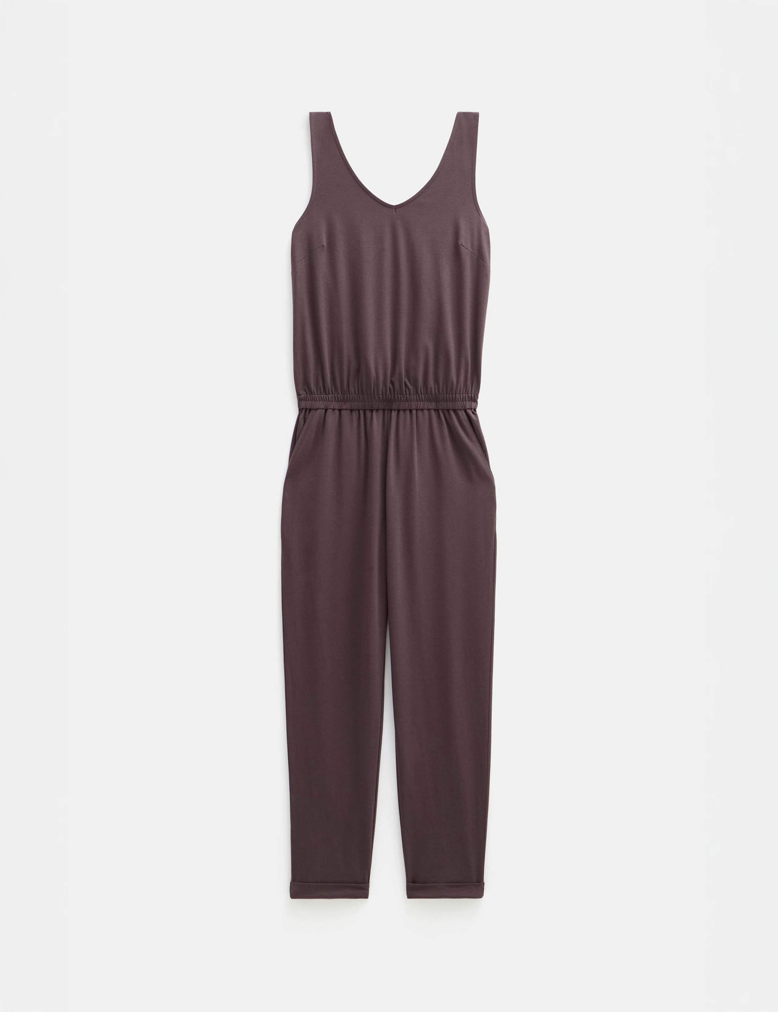 Cotton Blend Jersey Cropped Jumpsuit 2 of 5