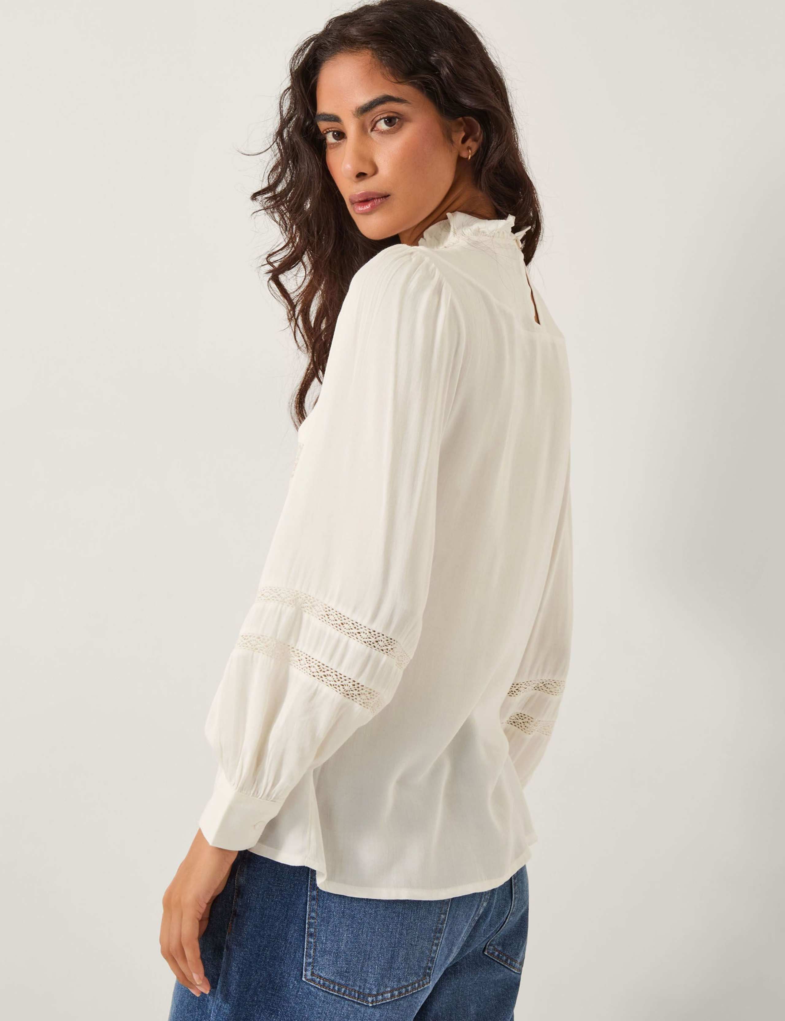 Broderie High Neck Blouse 4 of 5