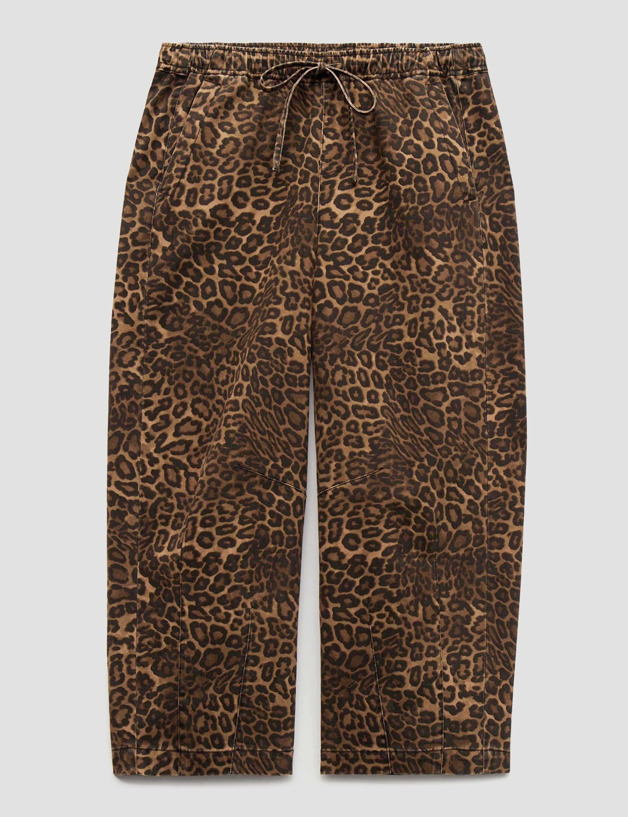 Pure Cotton Jack Barrel Leg Animal Print Trousers 2 of 5