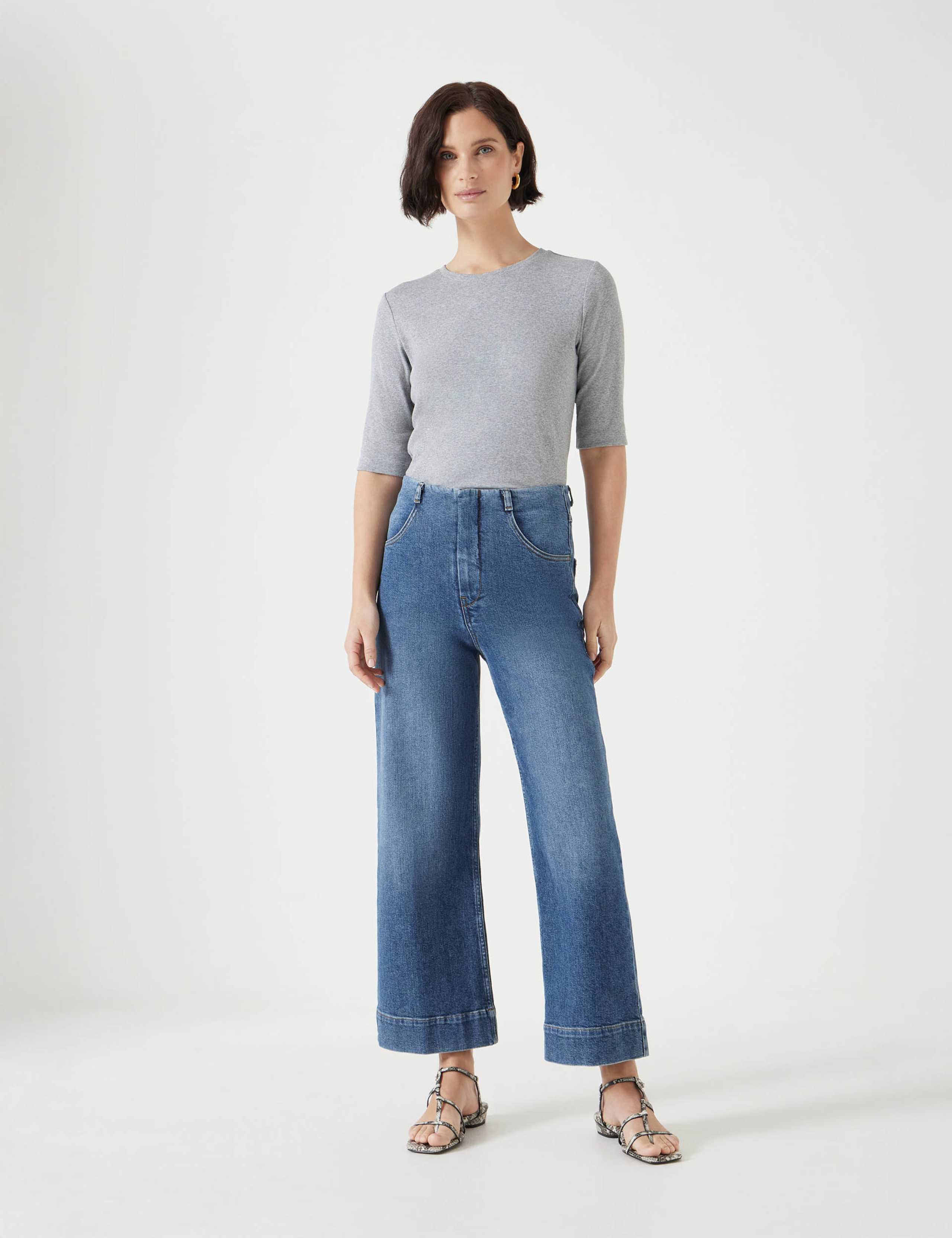 Marla High Waisted Straight Leg Cropped Jeans 4 of 7