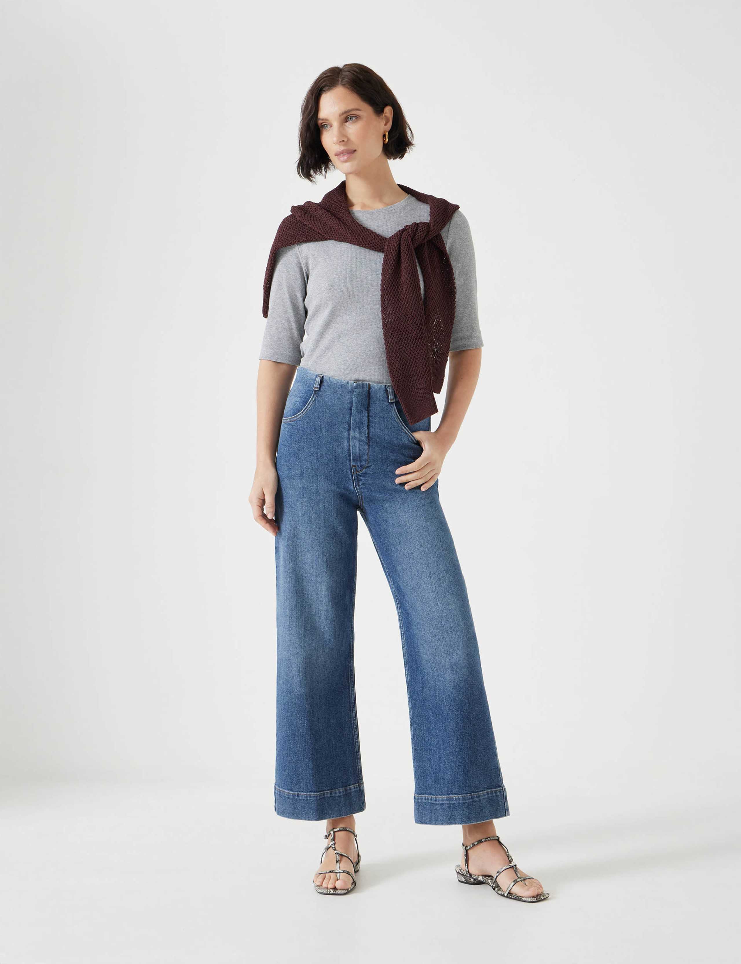 Marla High Waisted Straight Leg Cropped Jeans 5 of 7