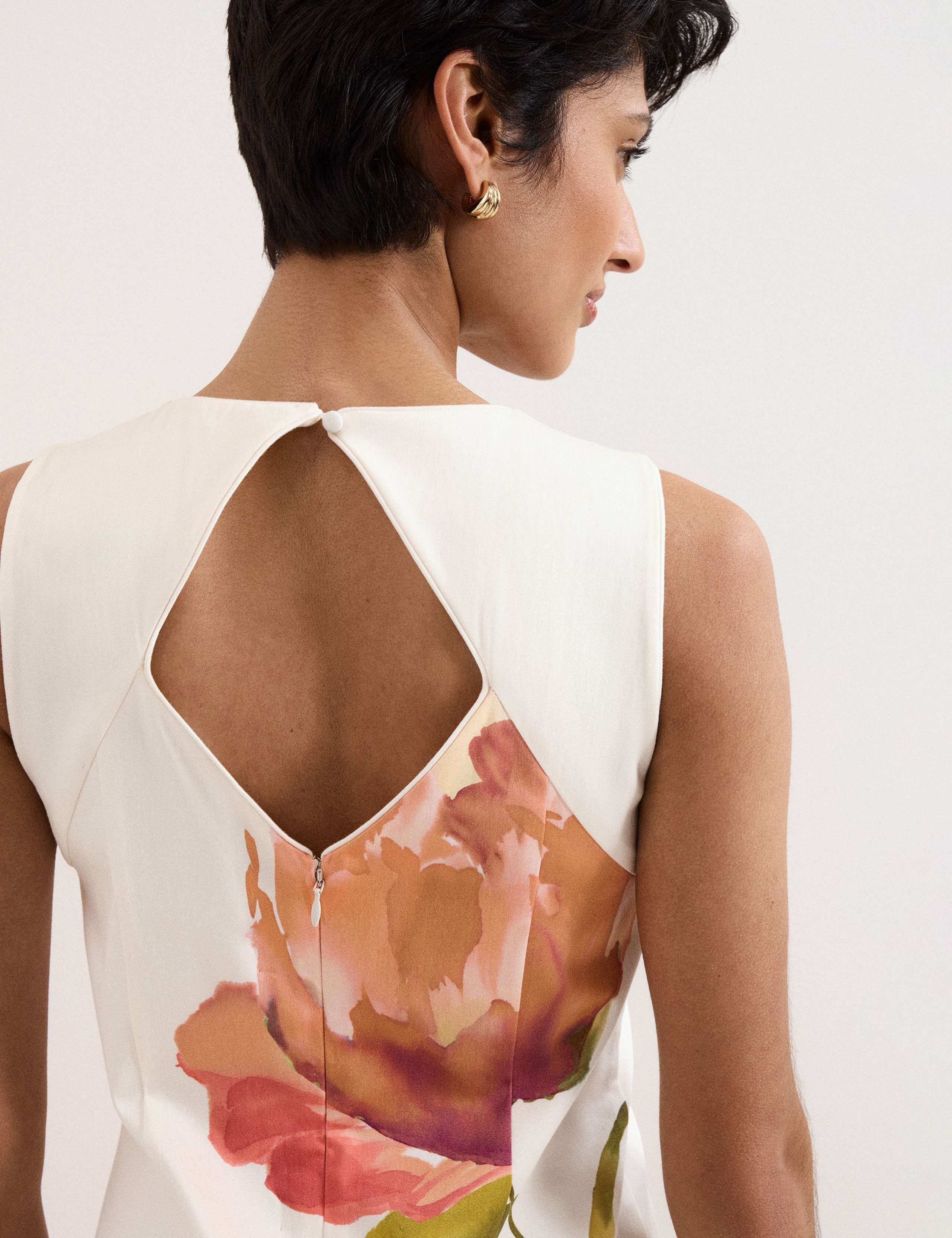 Cotton Rich Floral Midi Column Dress 7 of 7