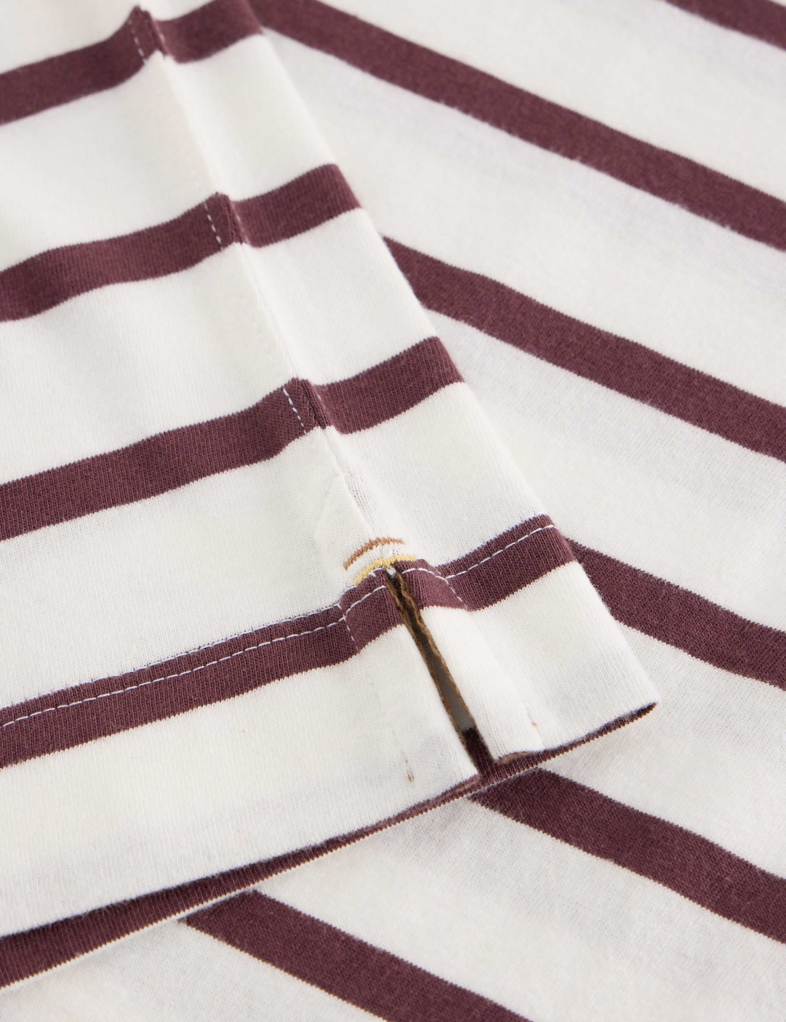 Pure Cotton Striped Crew Neck T-Shirt 6 of 6