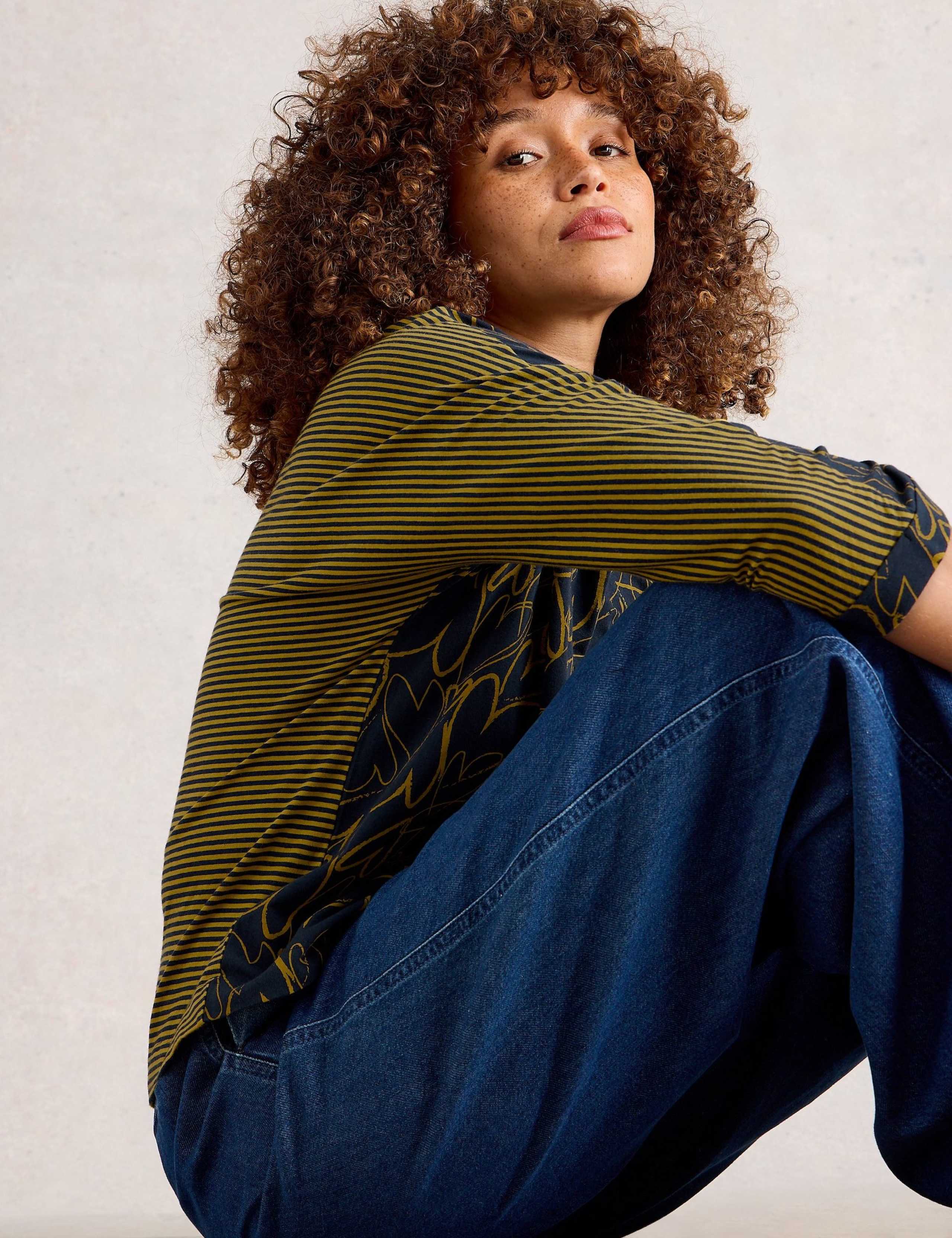 Pure Cotton Printed Crew Neck Top 3 of 6