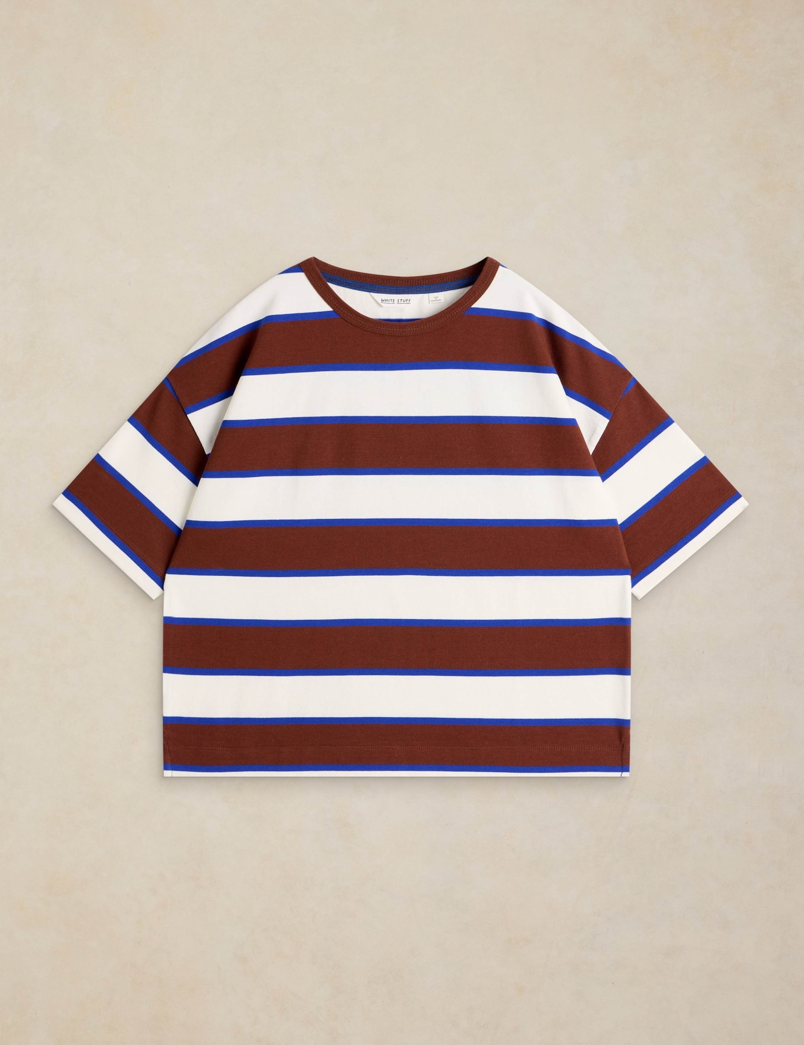 Pure Cotton Striped Midweight T-Shirt 2 of 6
