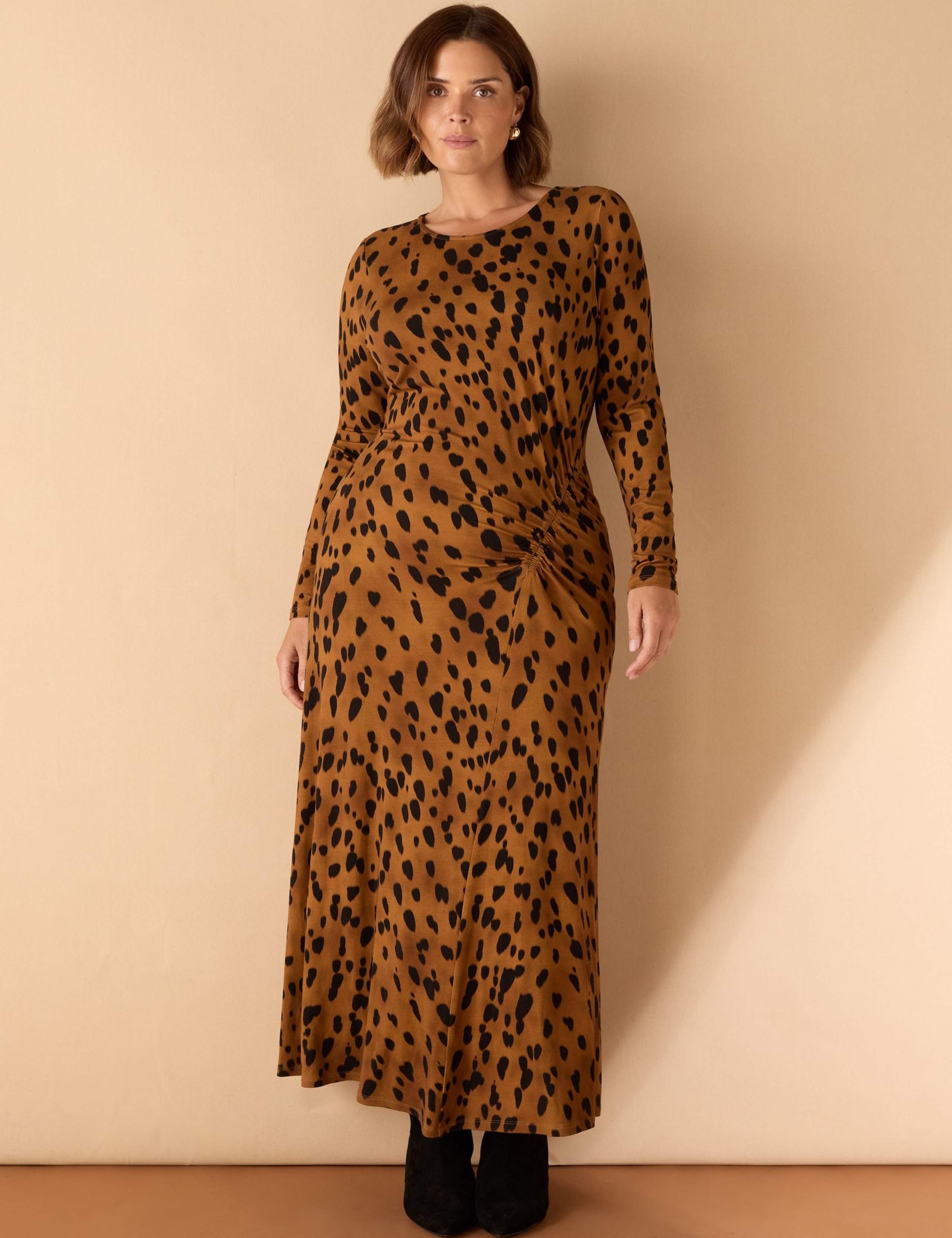 Animal Print Midaxi T-Shirt Dress 2 of 9