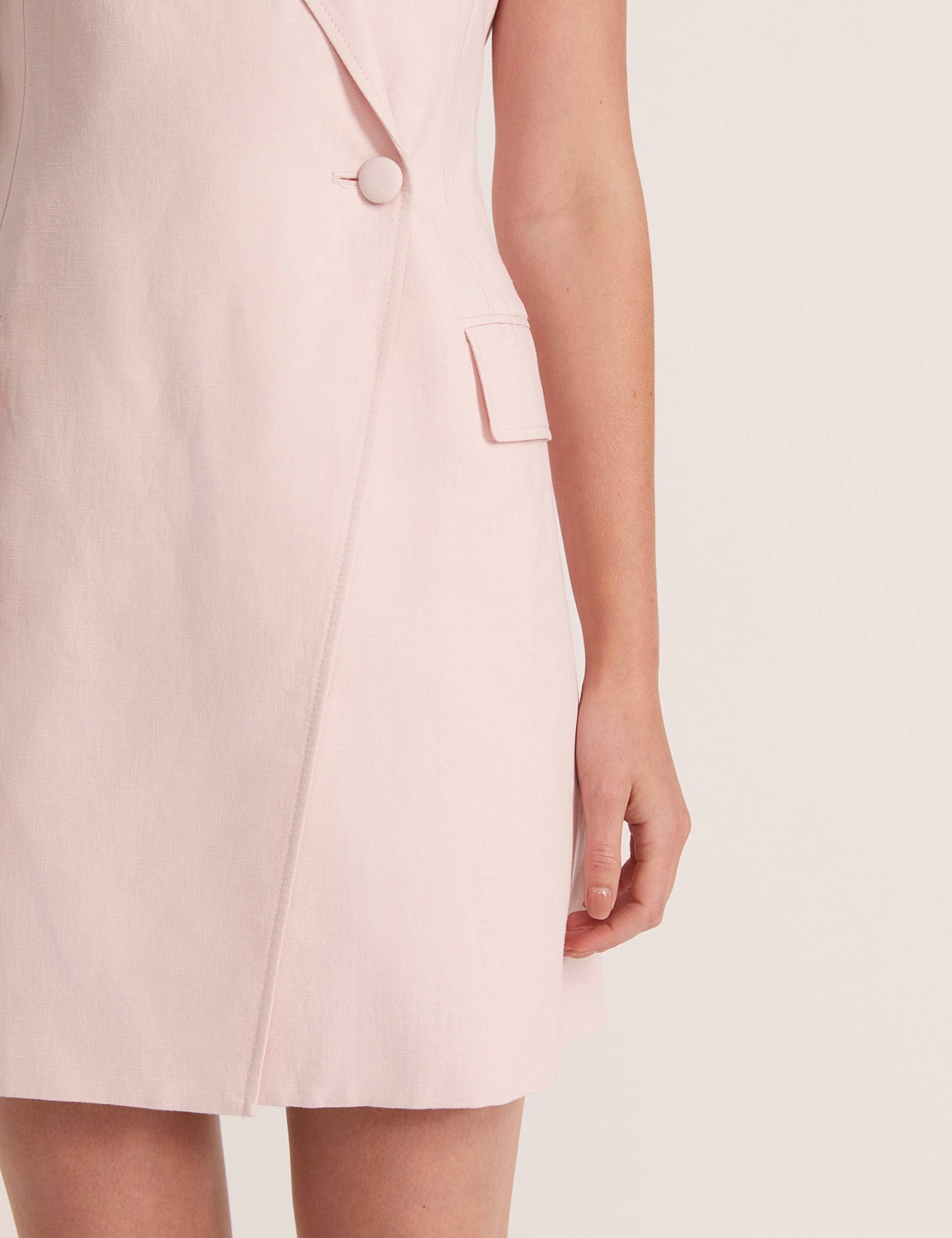 Cotton Blend Mini Tailored Dress 6 of 6