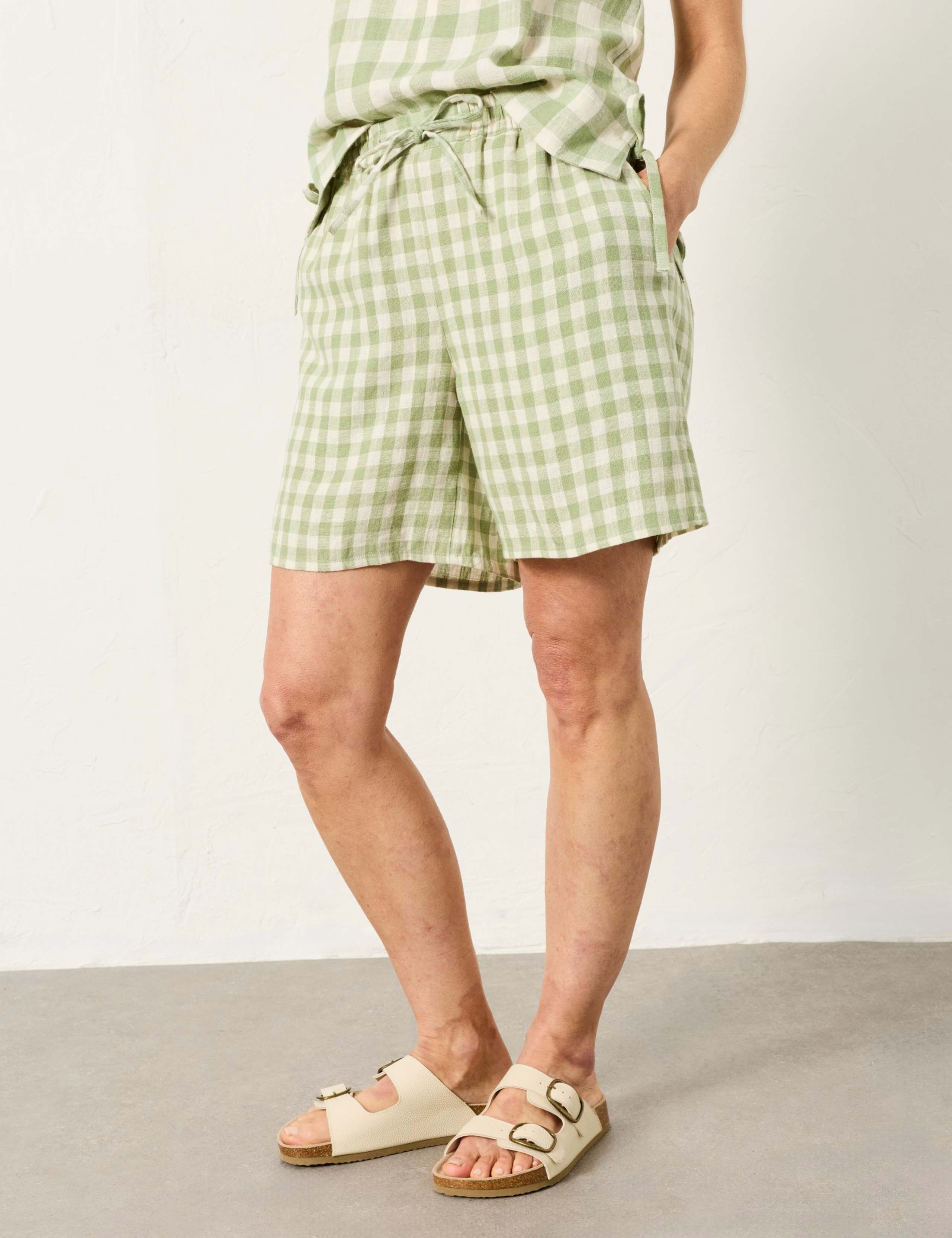 Linen Rich Gingham Shorts 4 of 6