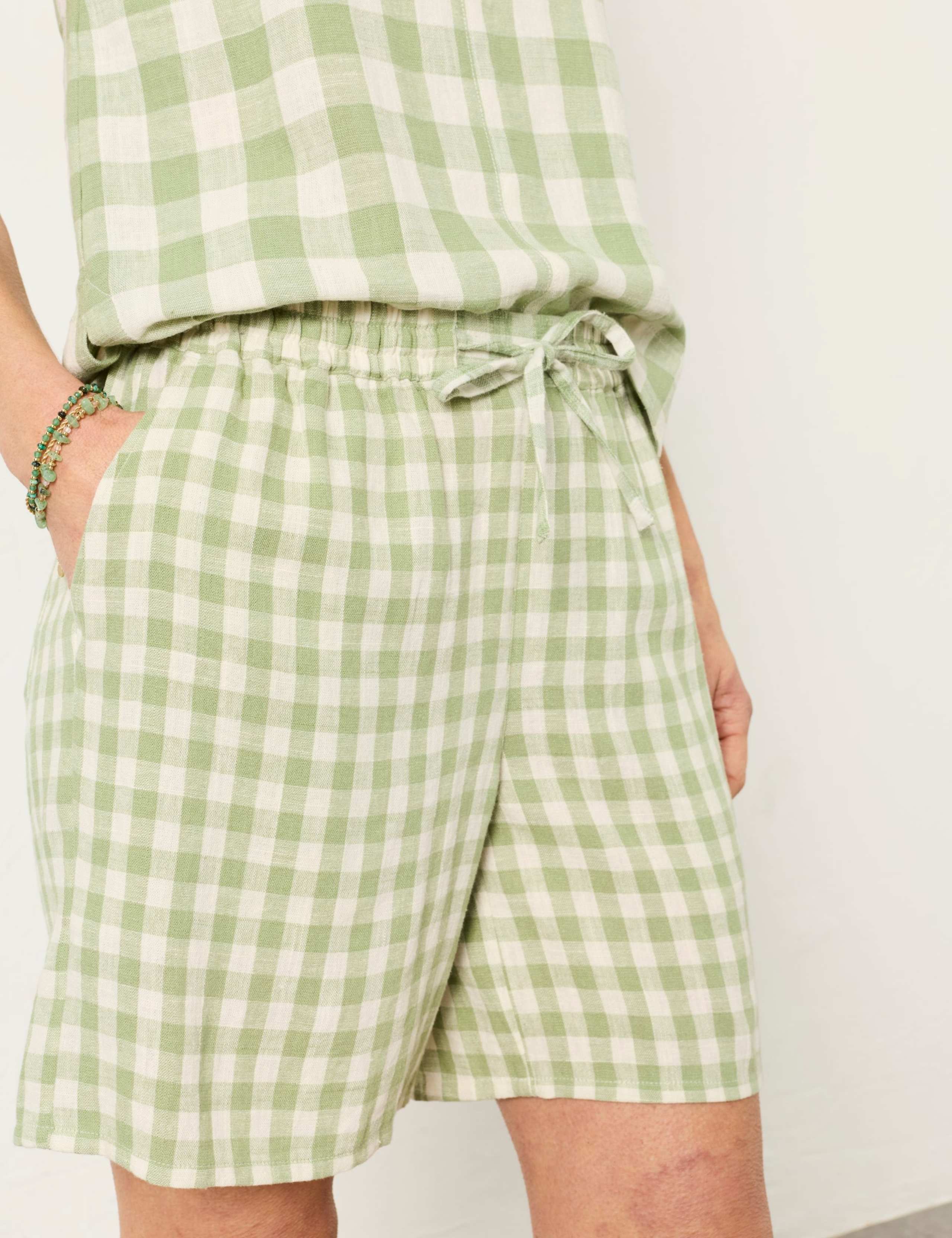 Linen Rich Gingham Shorts 5 of 6