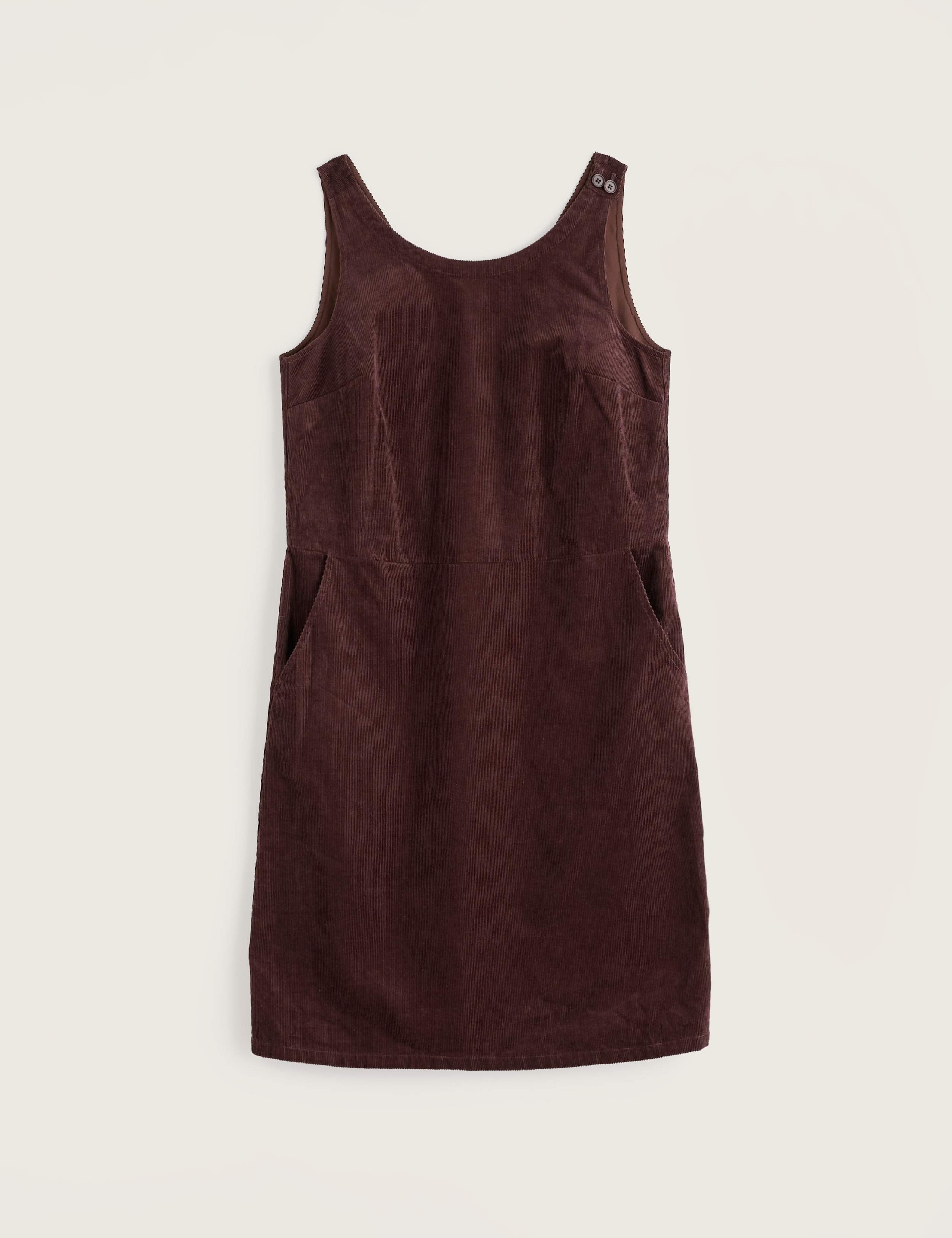 Pure Cotton Cord Knee Length Shift Dress 2 of 5