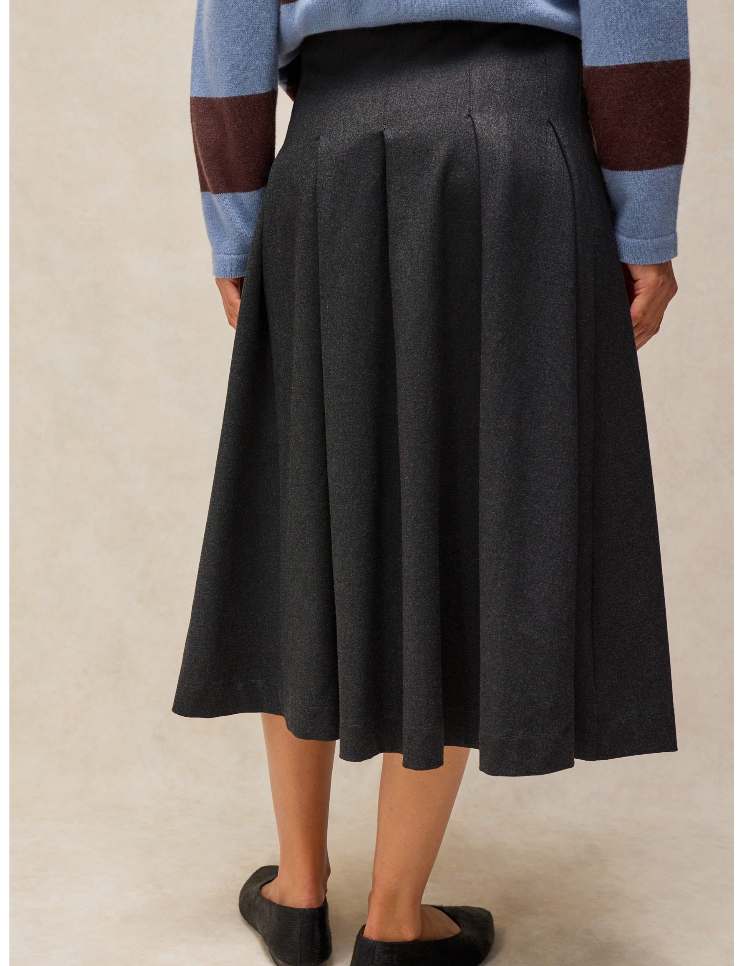 Kali Flannel Midi Kilt Skirt 4 of 6