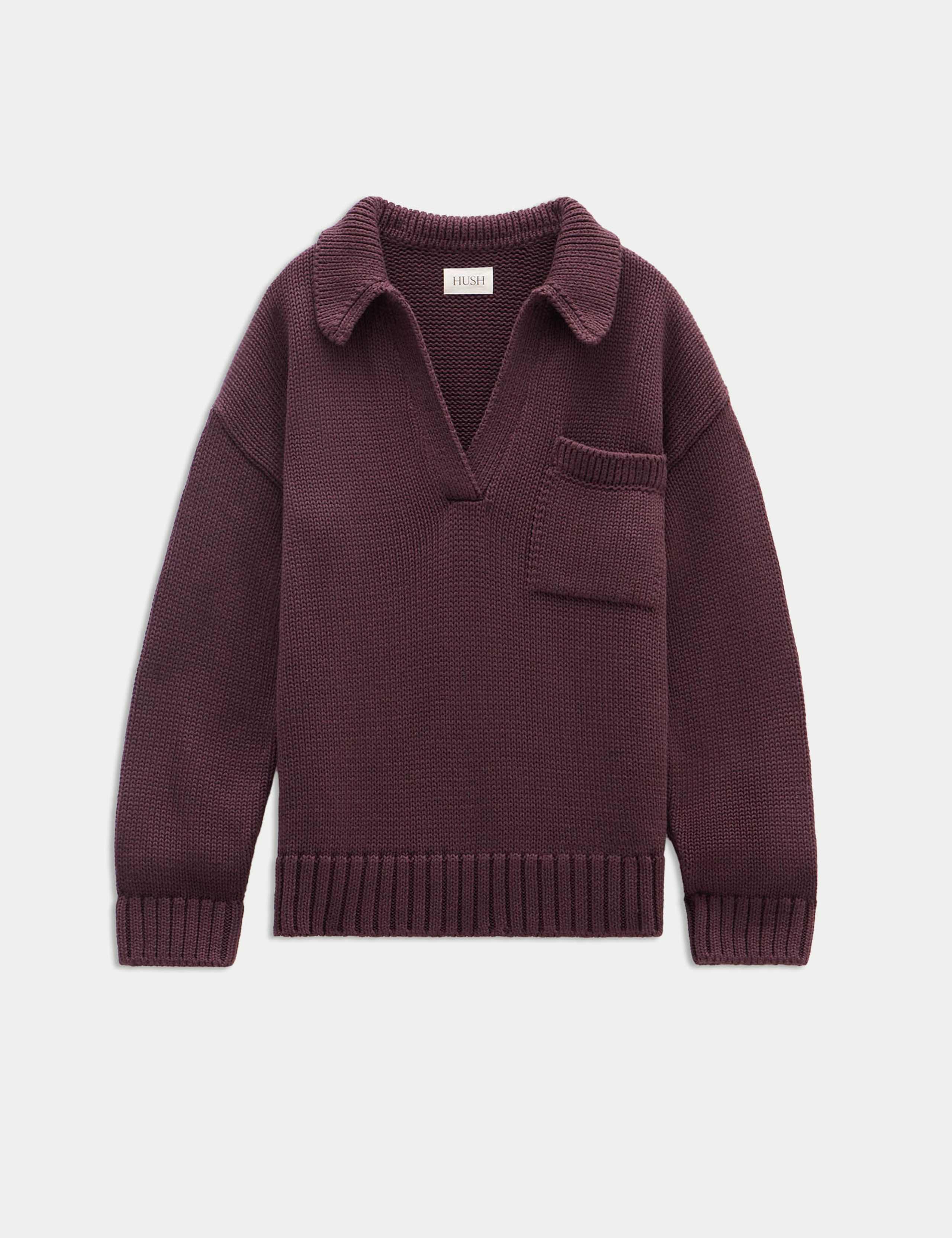 Pure Cotton Collared V-Neck Relaxed Jumper 2 of 5