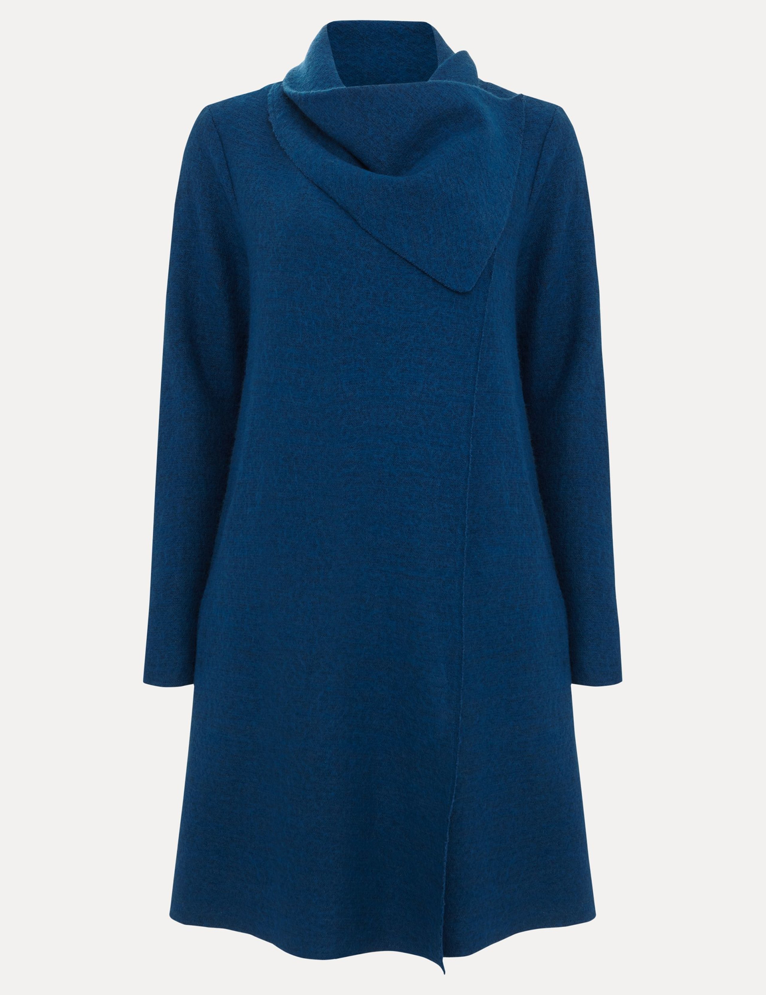 Wool Blend Cowl Neck Knitted Coatigan 2 of 8