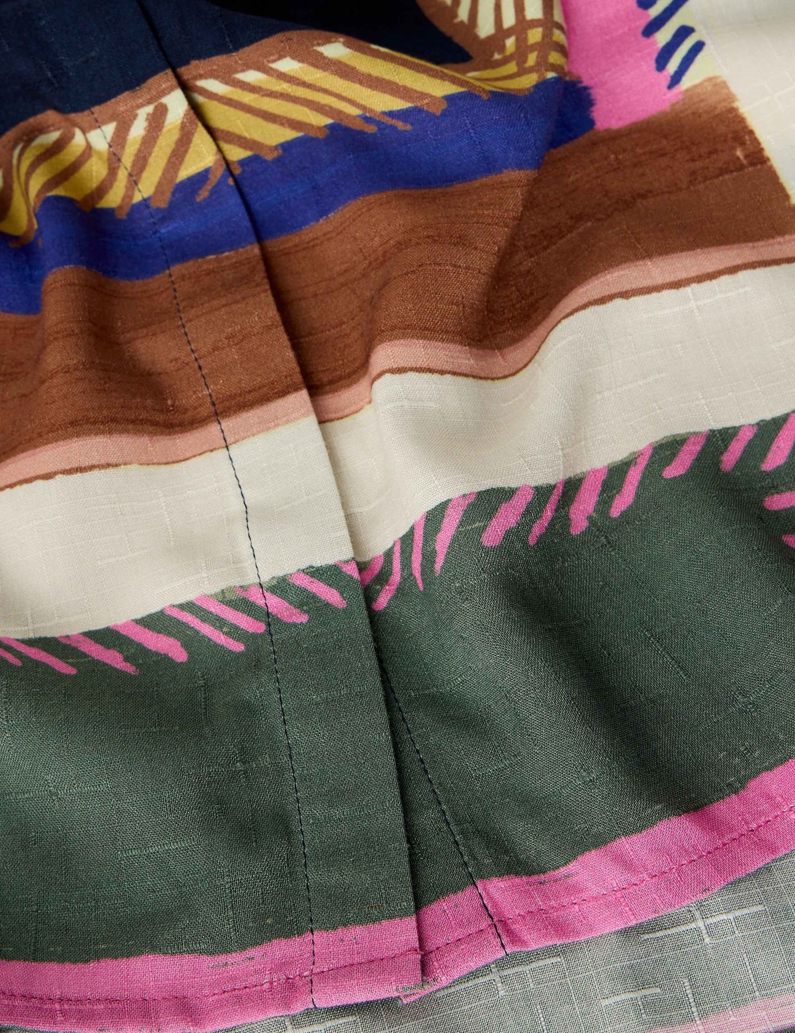 Printed Collarless Relaxed Blouse 6 of 6