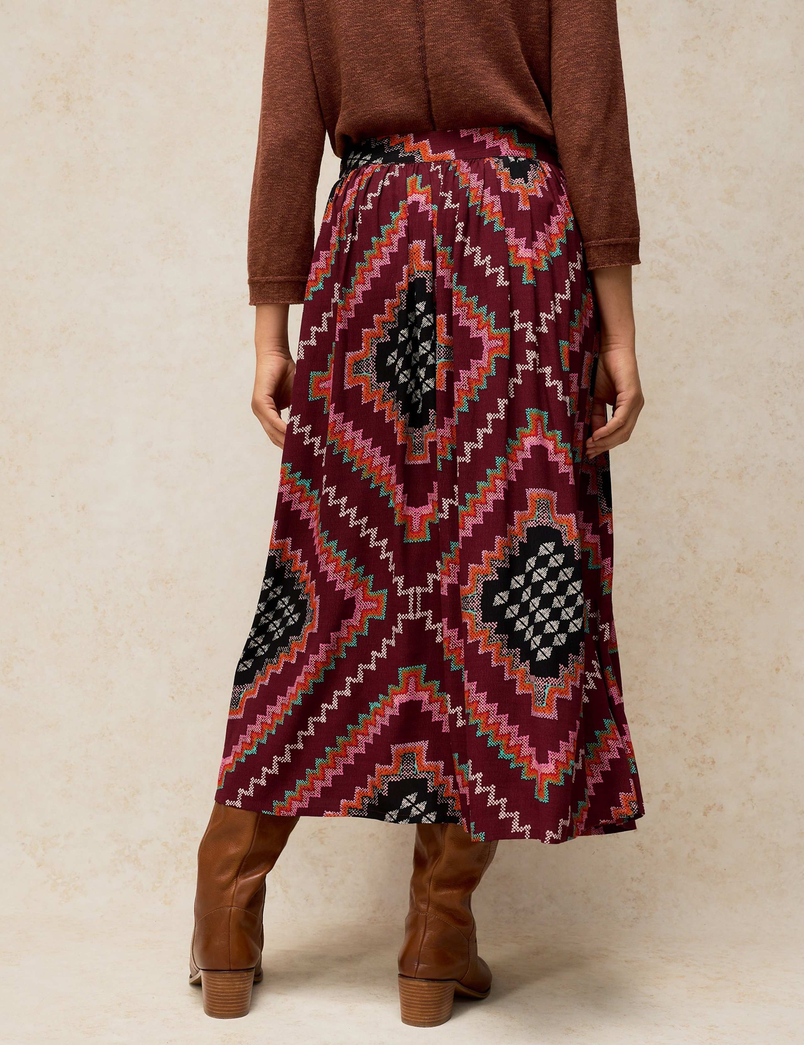Flared A Line Midi Skirt 4 of 6