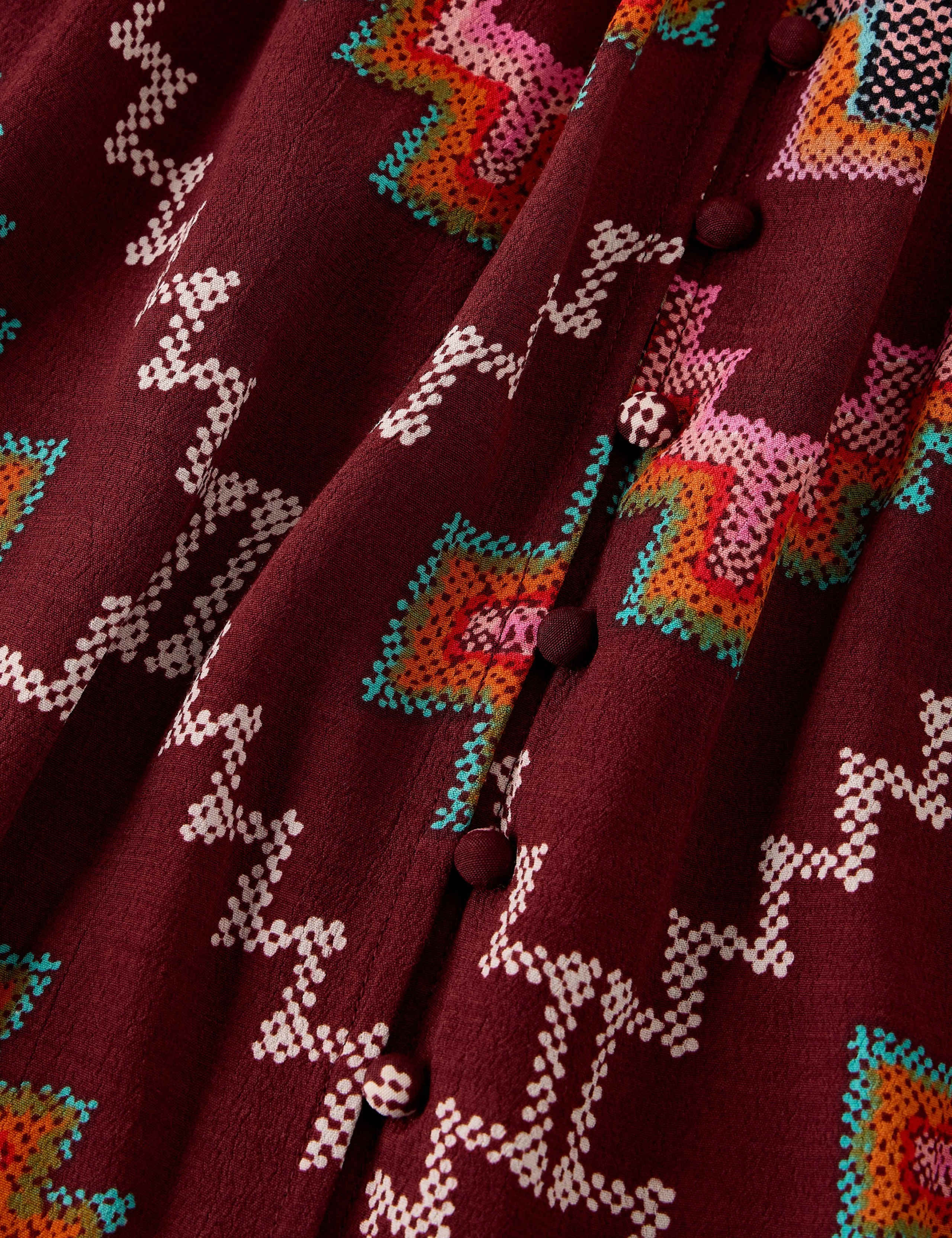 Leela Flared A Line Midi Skirt 6 of 6