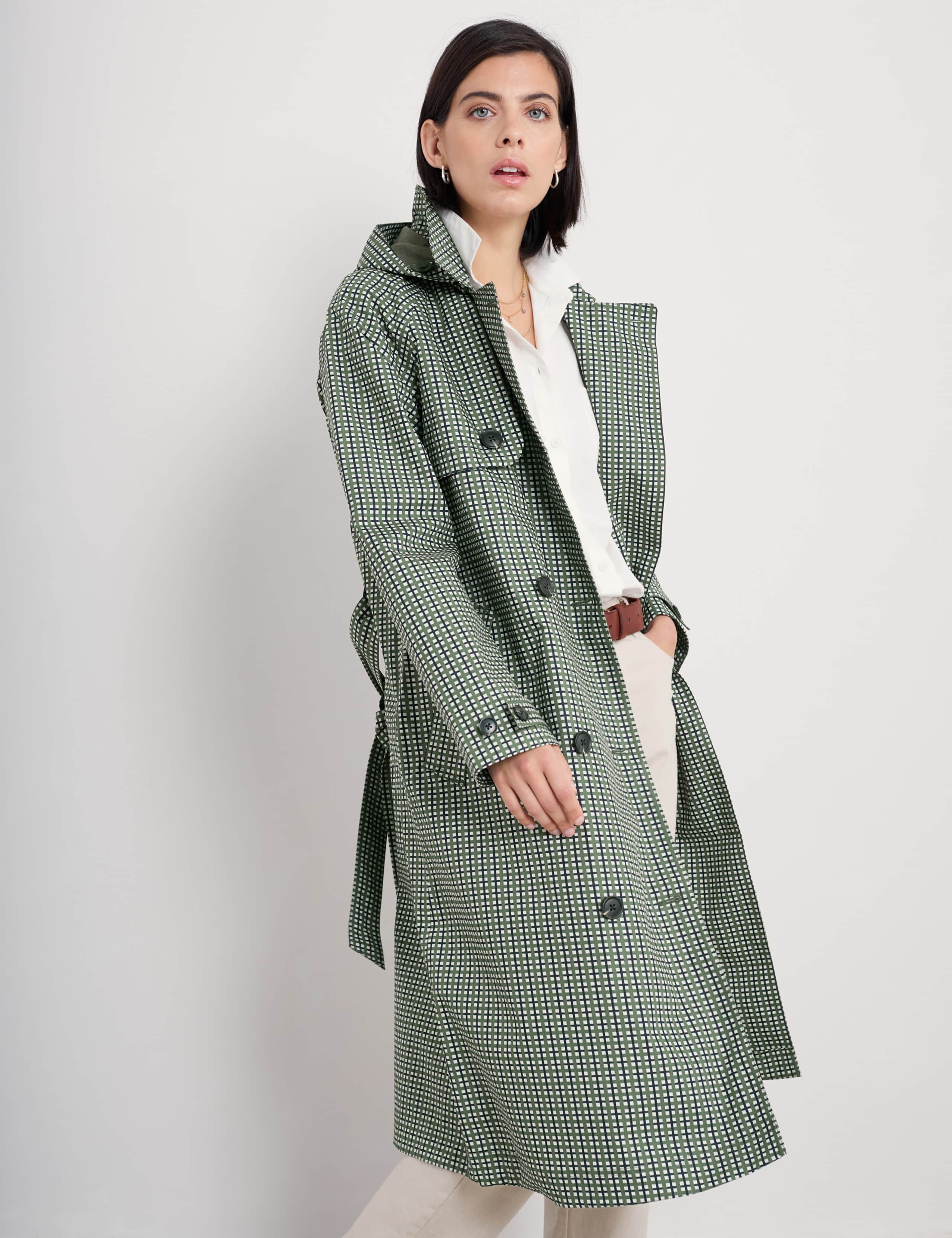 Pure Cotton Belted Hooded Longline Trench Coat 3 of 4
