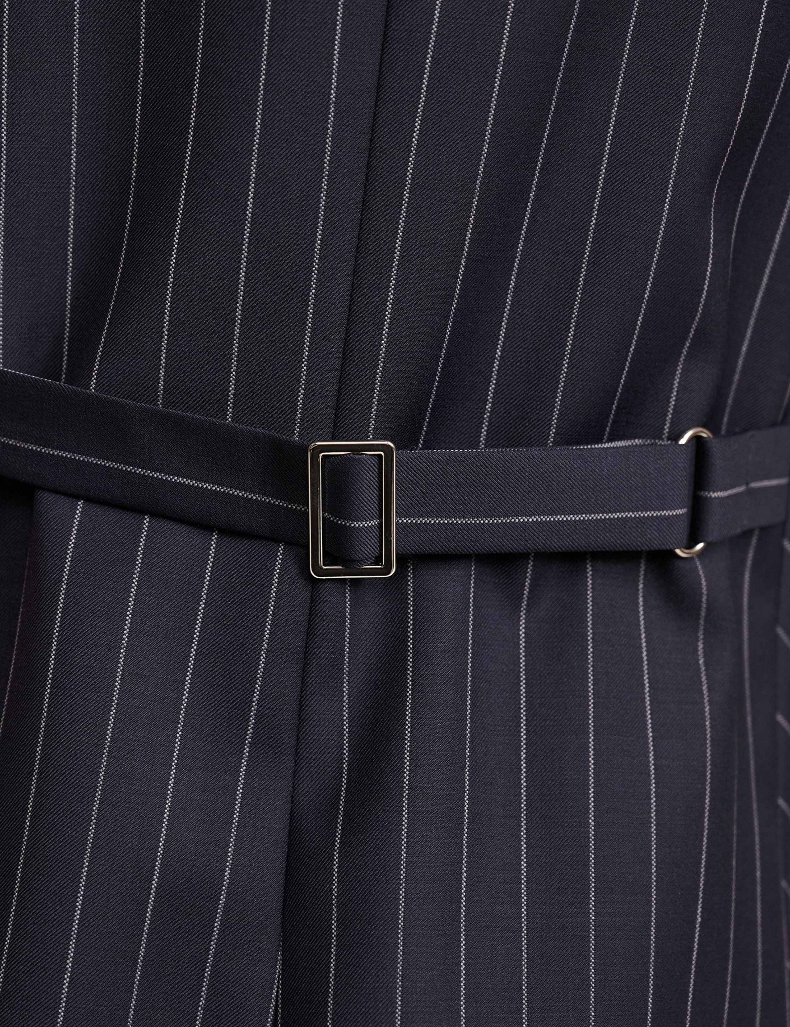 Wool Blend Pinstripe Mini Tailored Dress 6 of 6