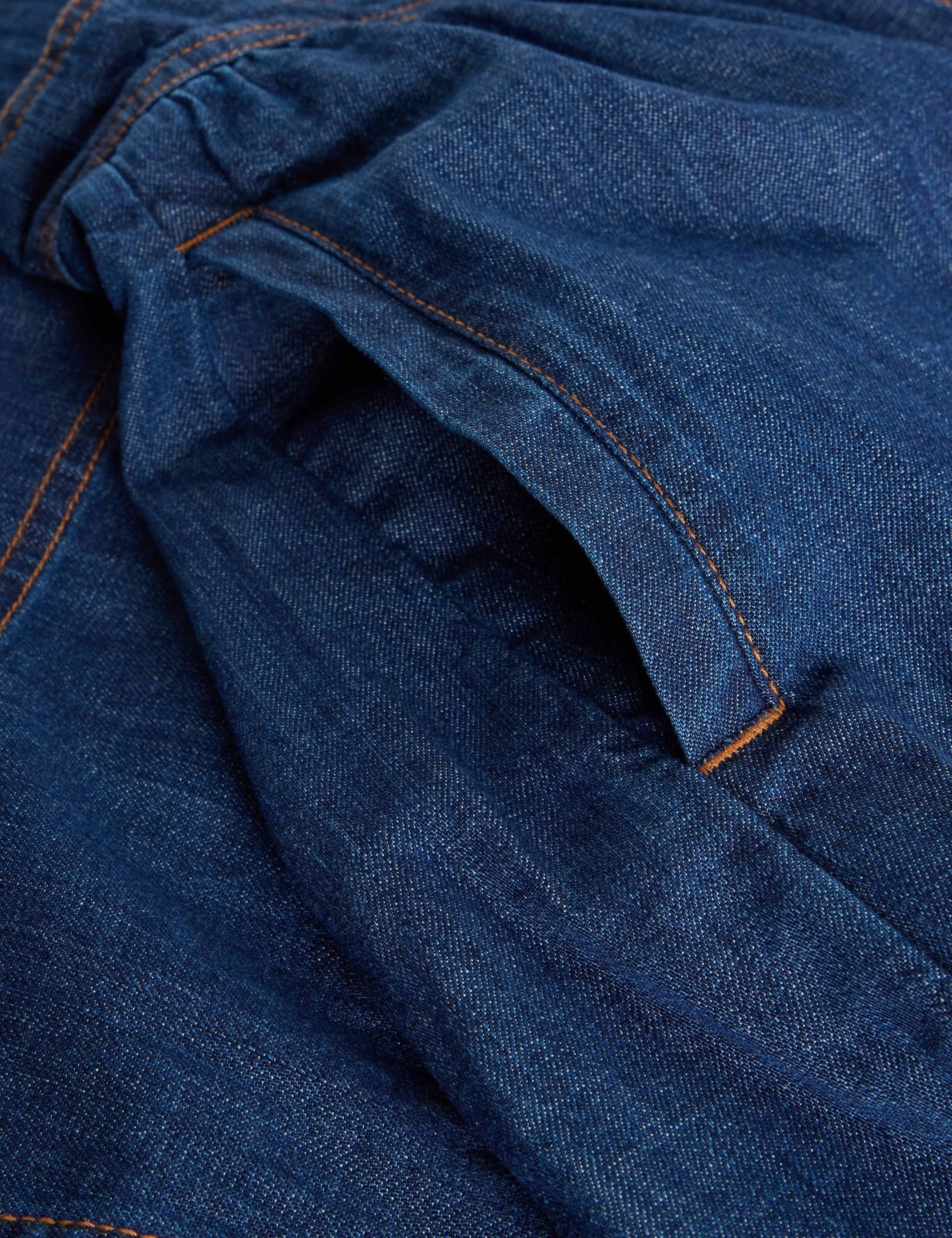 Denim Midi A-Line Skirt 5 of 6